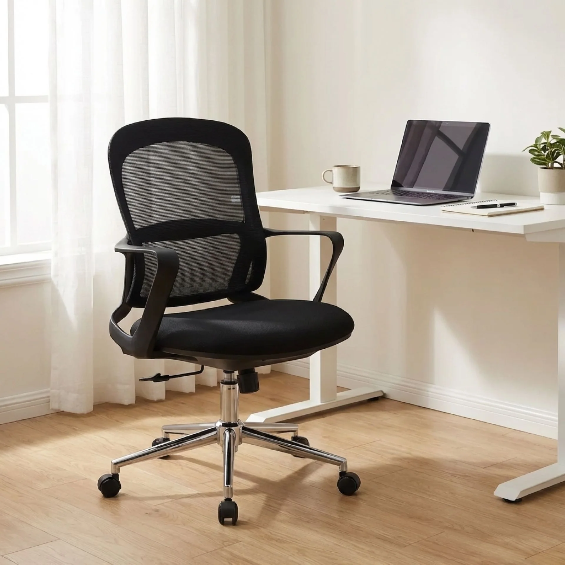 Raya Office Chair - Black - Image 3