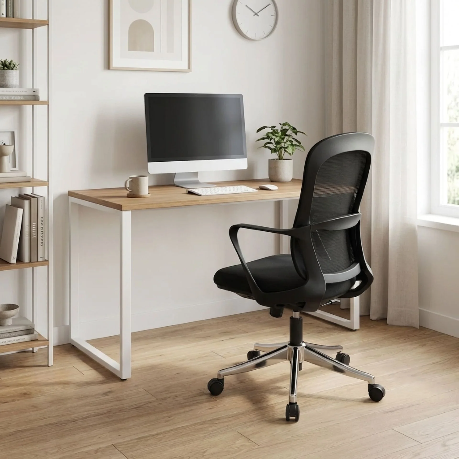 Raya Office Chair - Black - Image 5