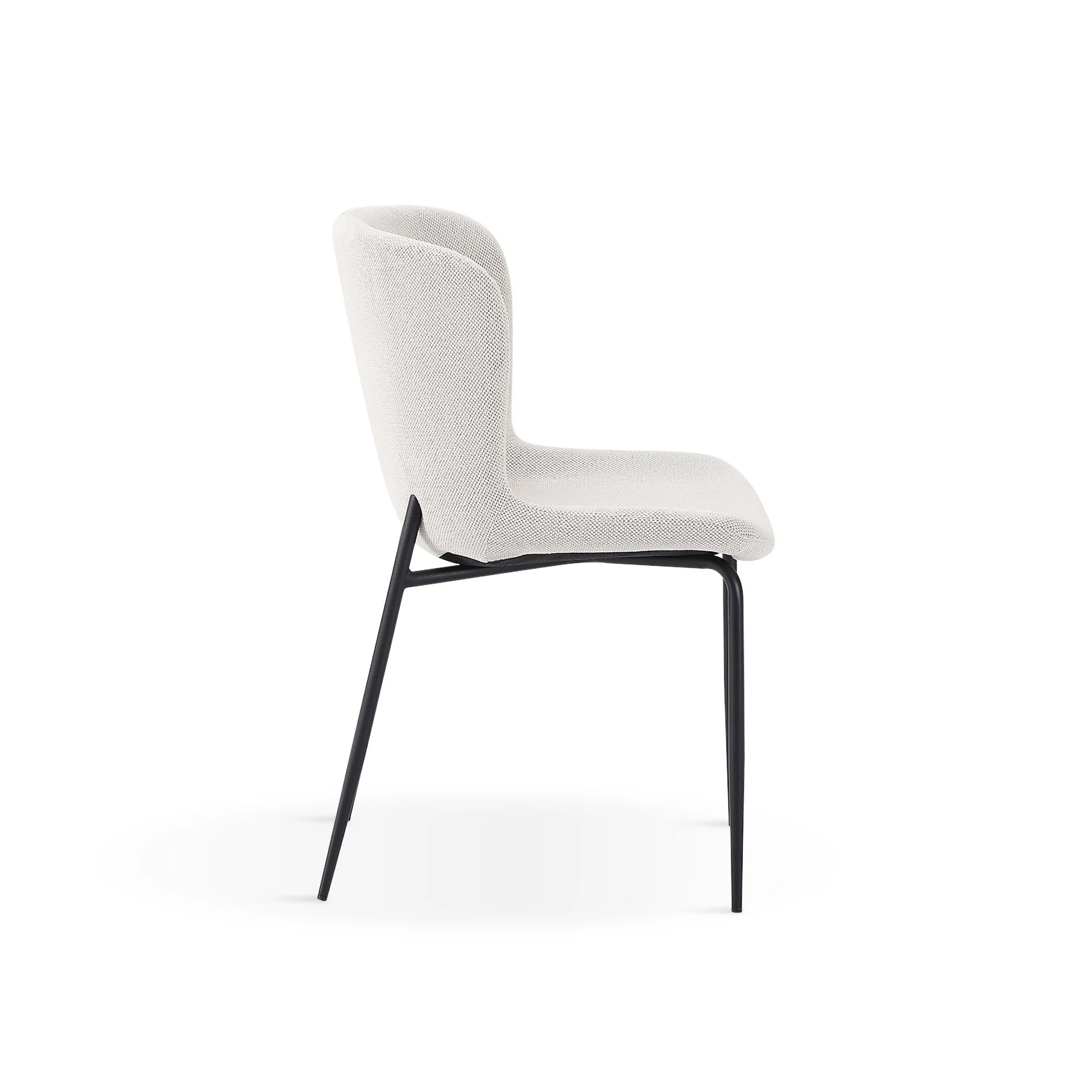 Rayne Dining Chair - Set of 2 - Beige + Black - Image 5