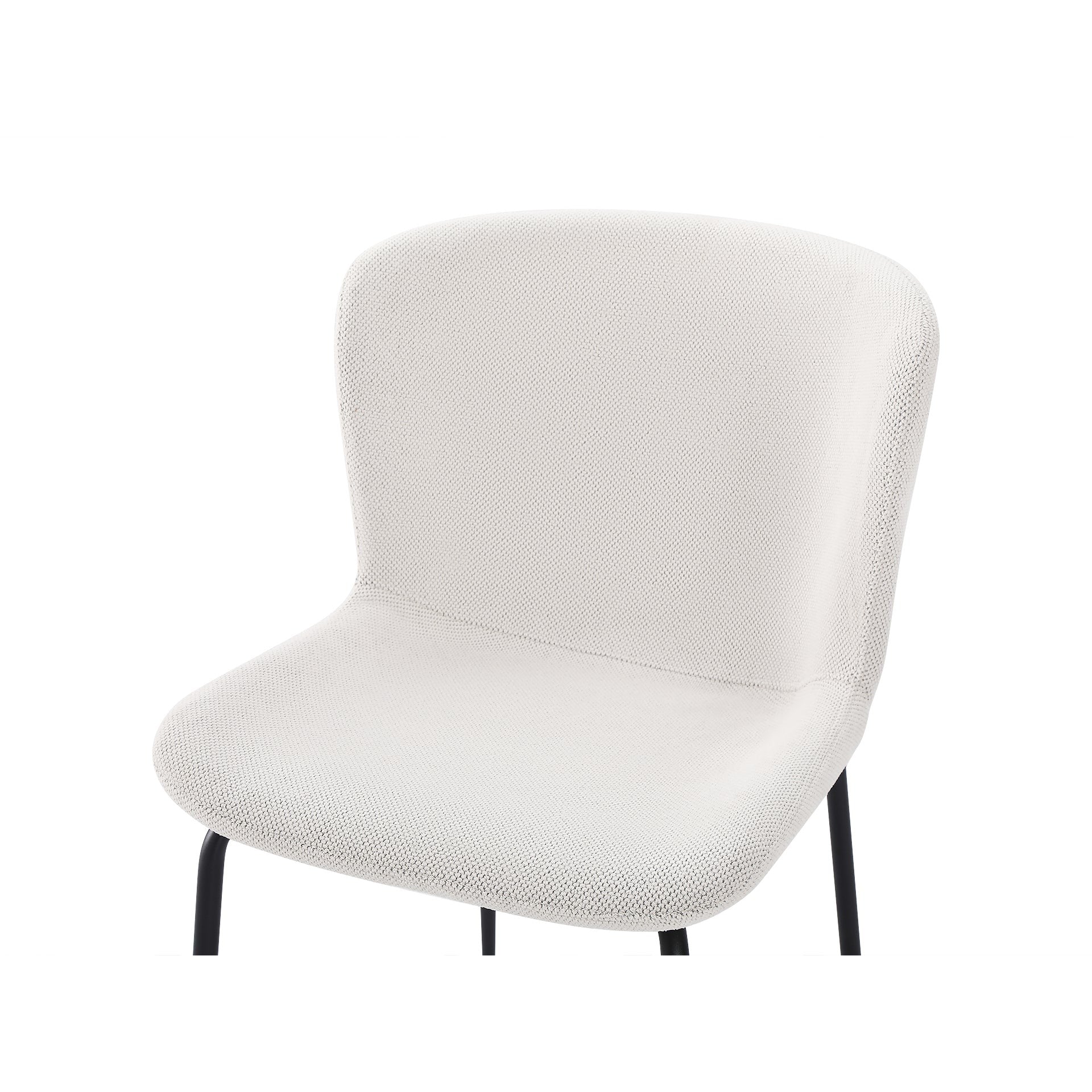 Rayne Dining Chair - Set of 2 - Beige + Black - Image 6