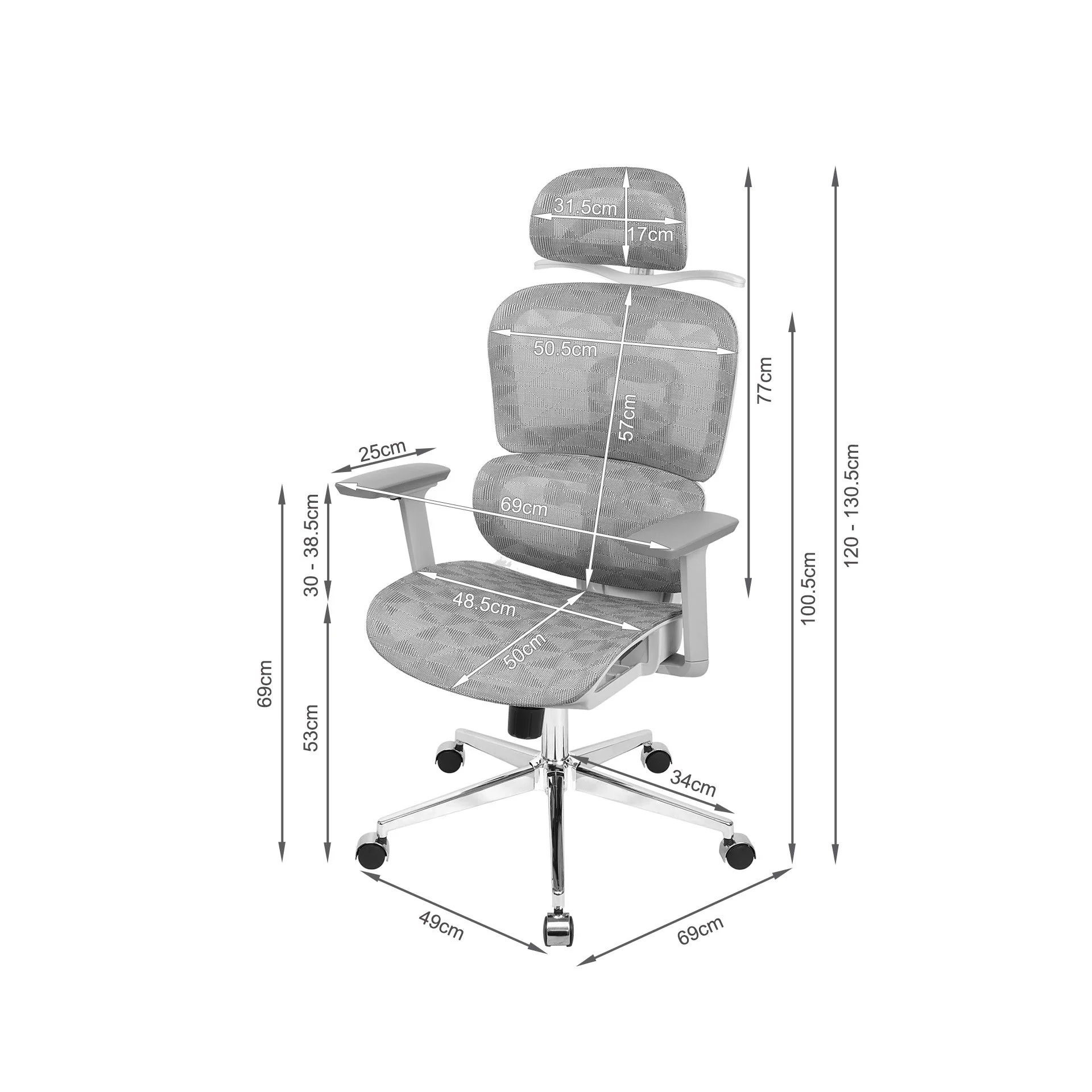 Remy Office Chair - Grey - Image 10