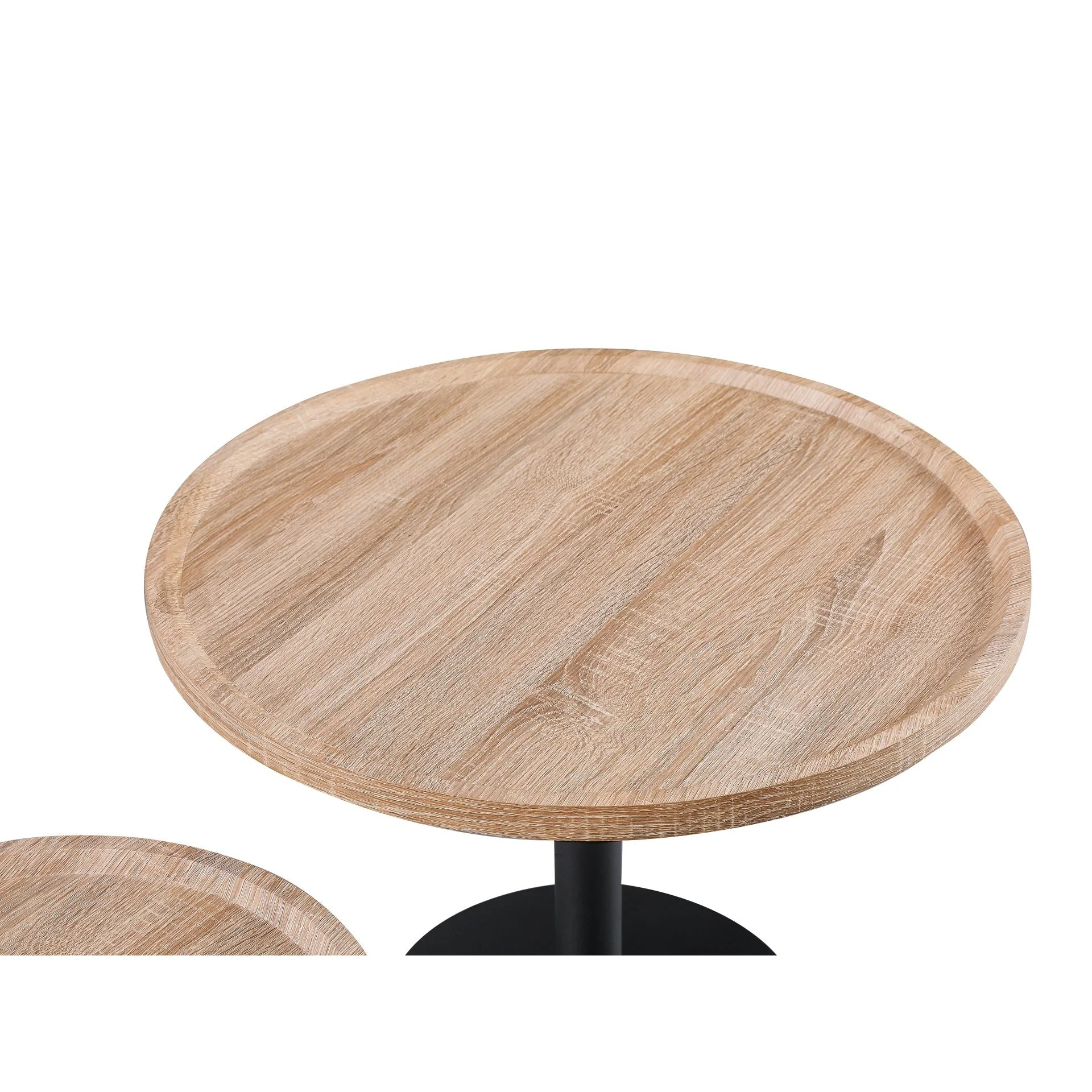 Remy Round Coffee Table - Set Of 2 - Oak - Image 8