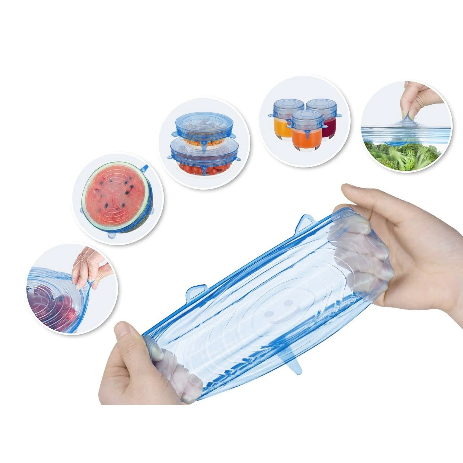 Reusable Silicone Stretch Lids 6pcs Set - Image 3