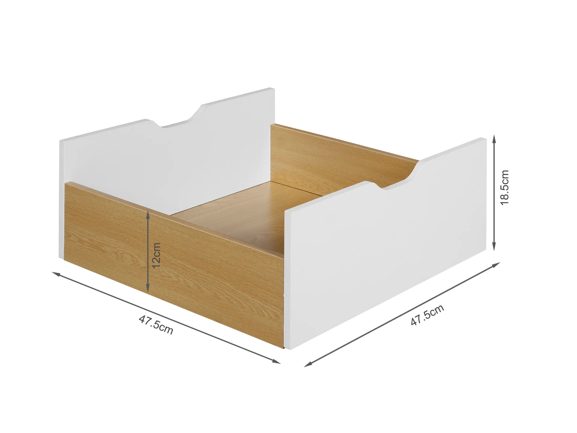Riley 1 Drawer Wooden Coffee Table - Oak - Image 6