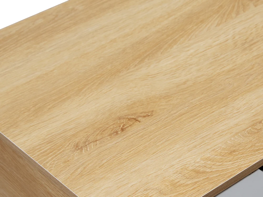 RILEY 1 Drawer Wooden Coffee Table - Oak - Image 12