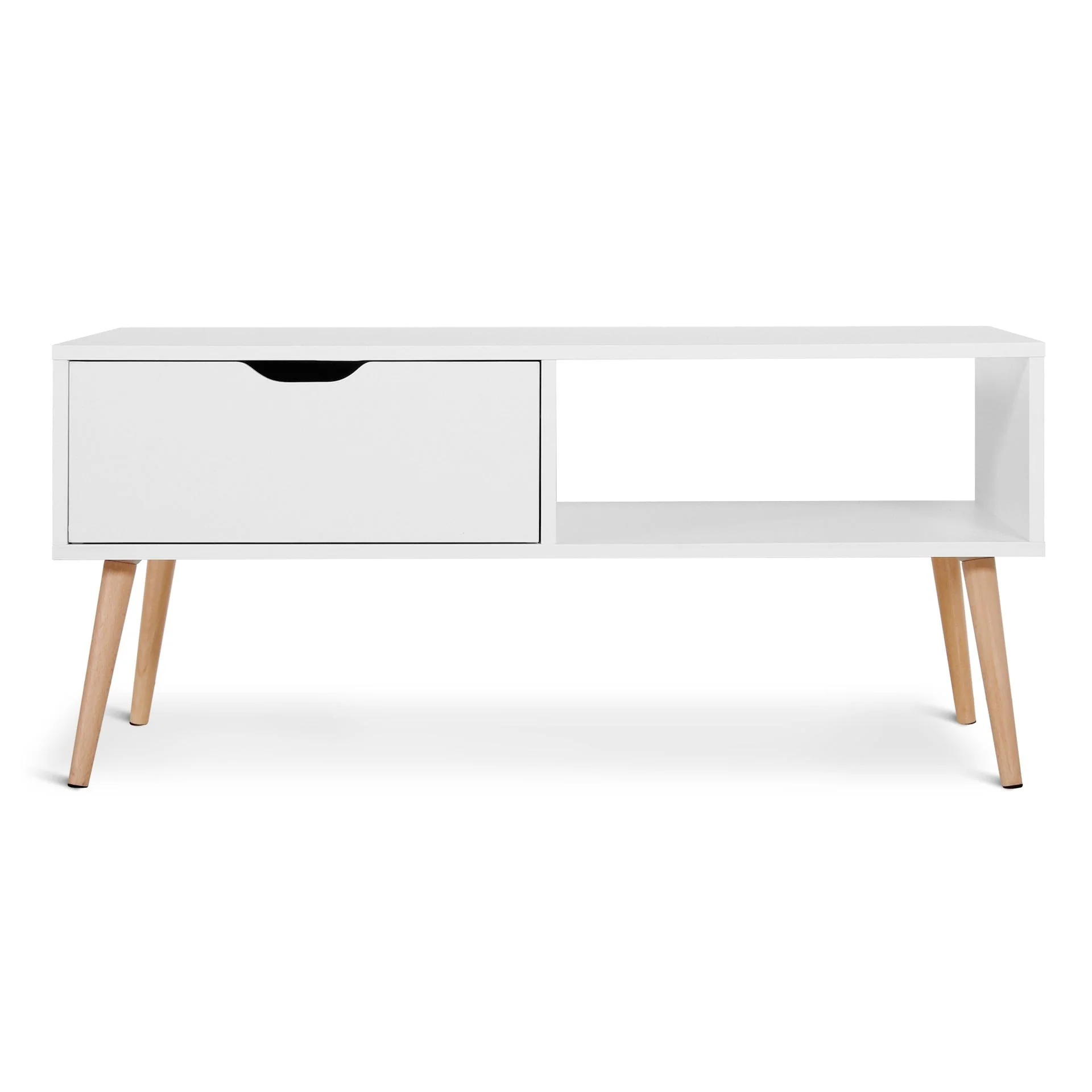 RILEY Wooden Coffee Table - White - Image 8