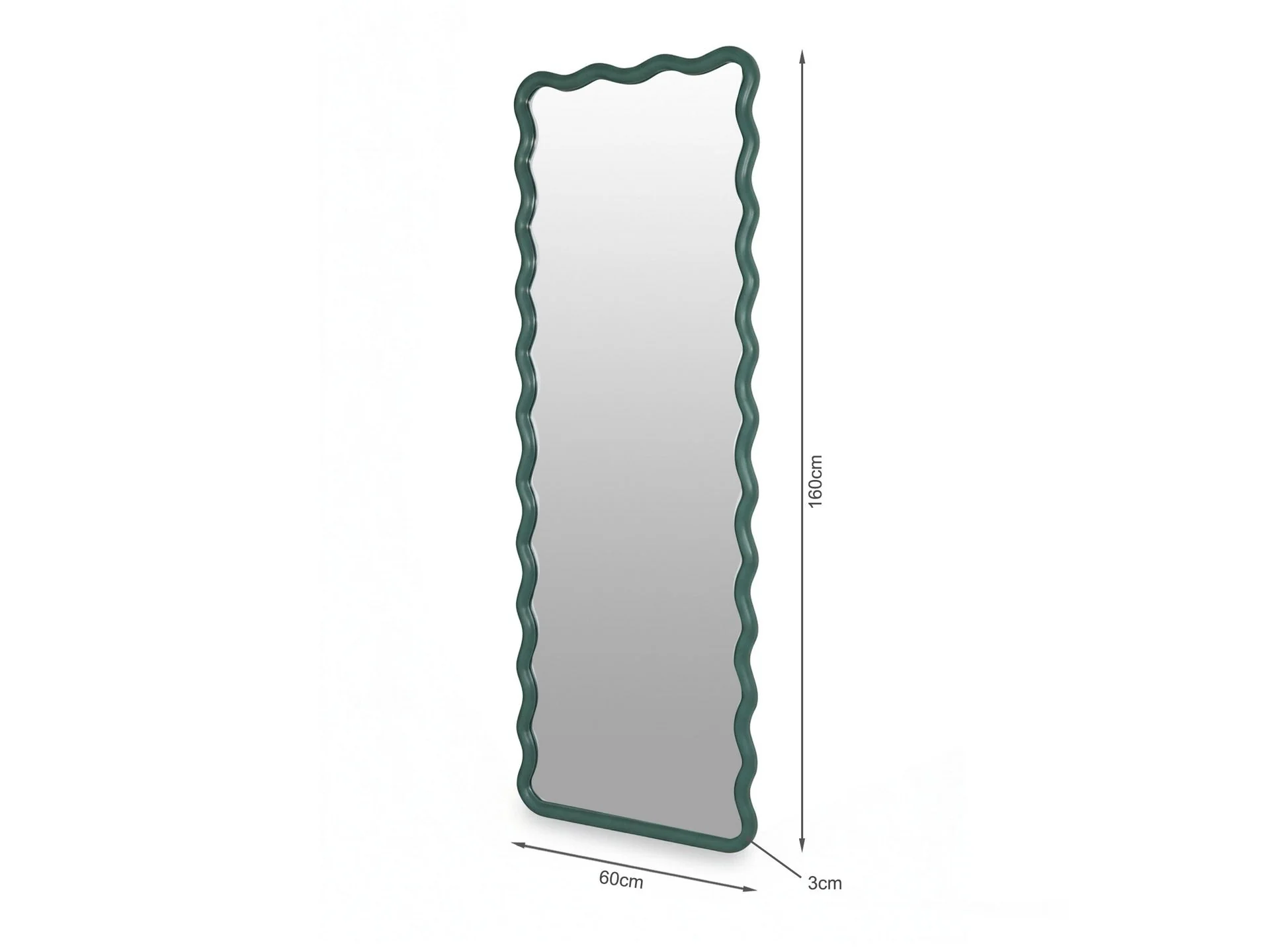 Ripple Wavy Wooden Full Length Mirror 160cm - Sage - Image 11