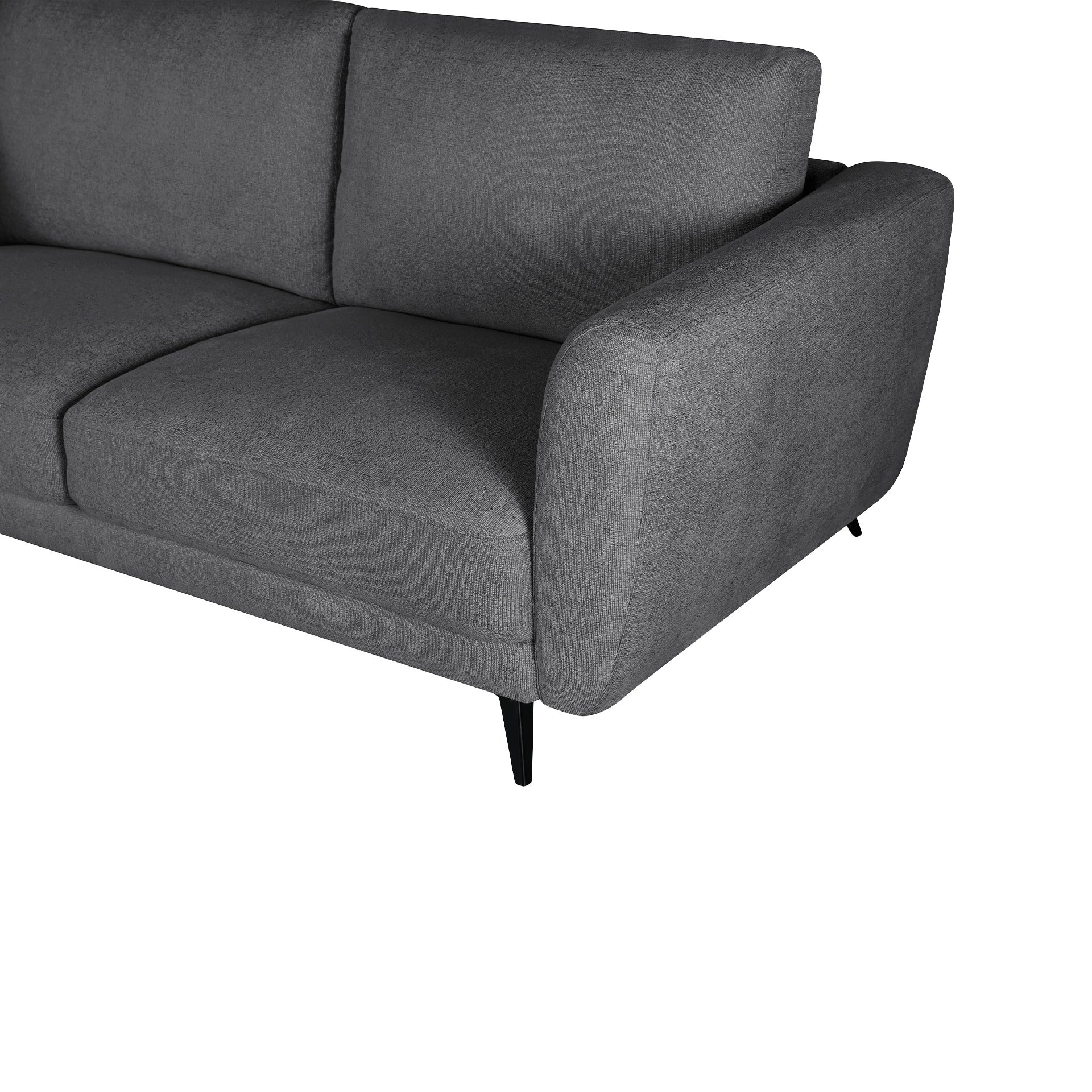 Rivel Chenille 2 Seater Sofa - Dark Grey - Image 11