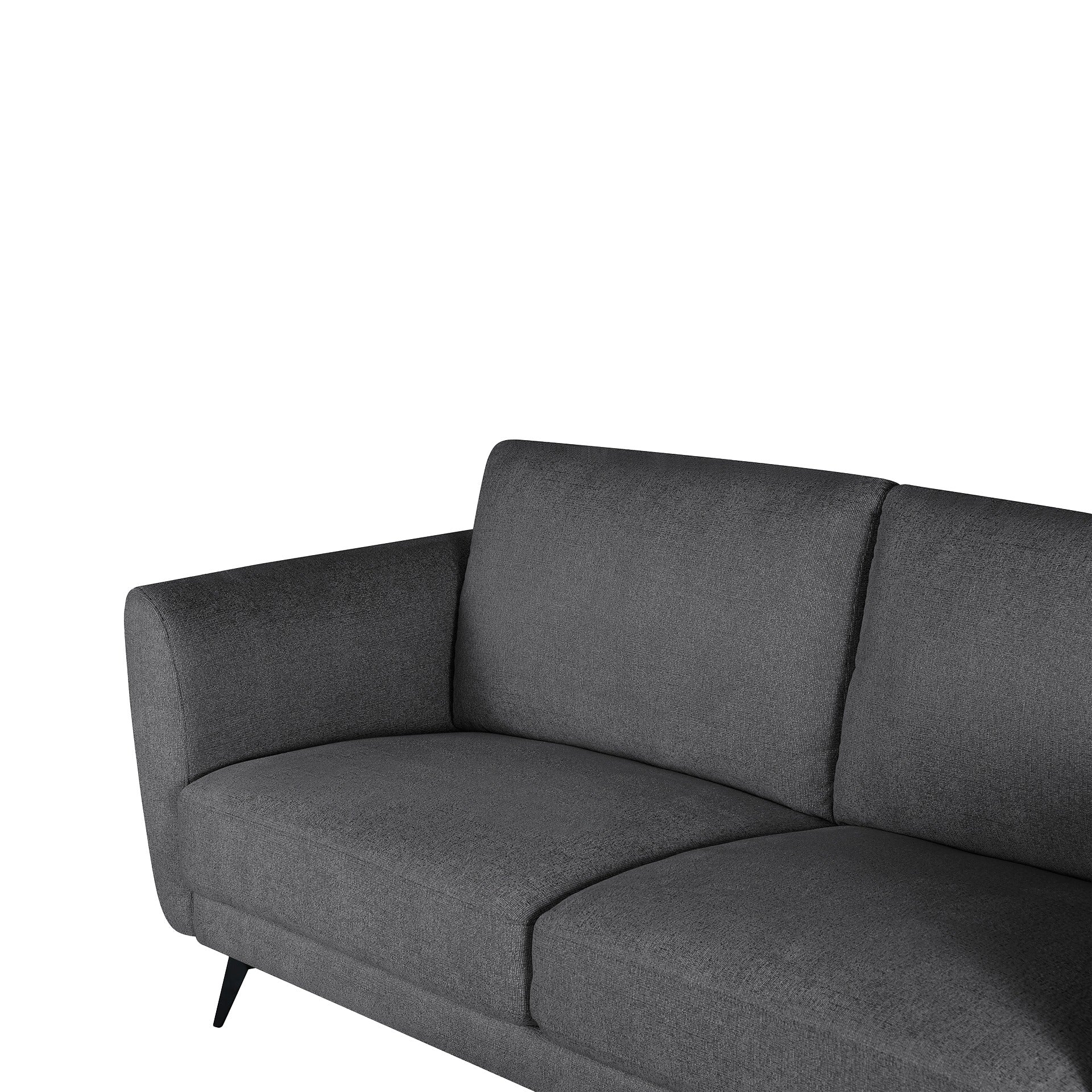 Rivel Chenille 2 Seater Sofa - Dark Grey - Image 12
