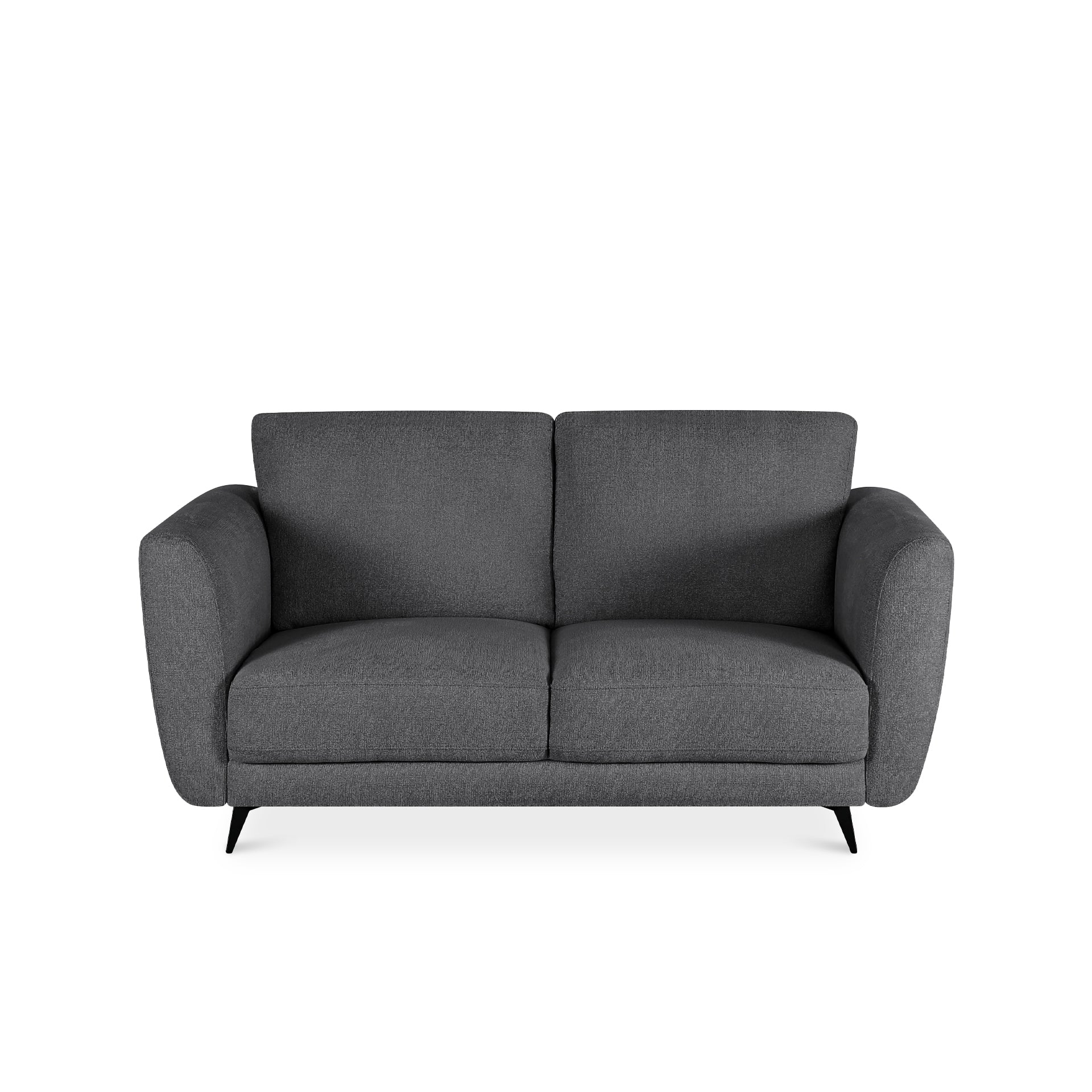 Rivel Chenille 2 Seater Sofa - Dark Grey - Image 8