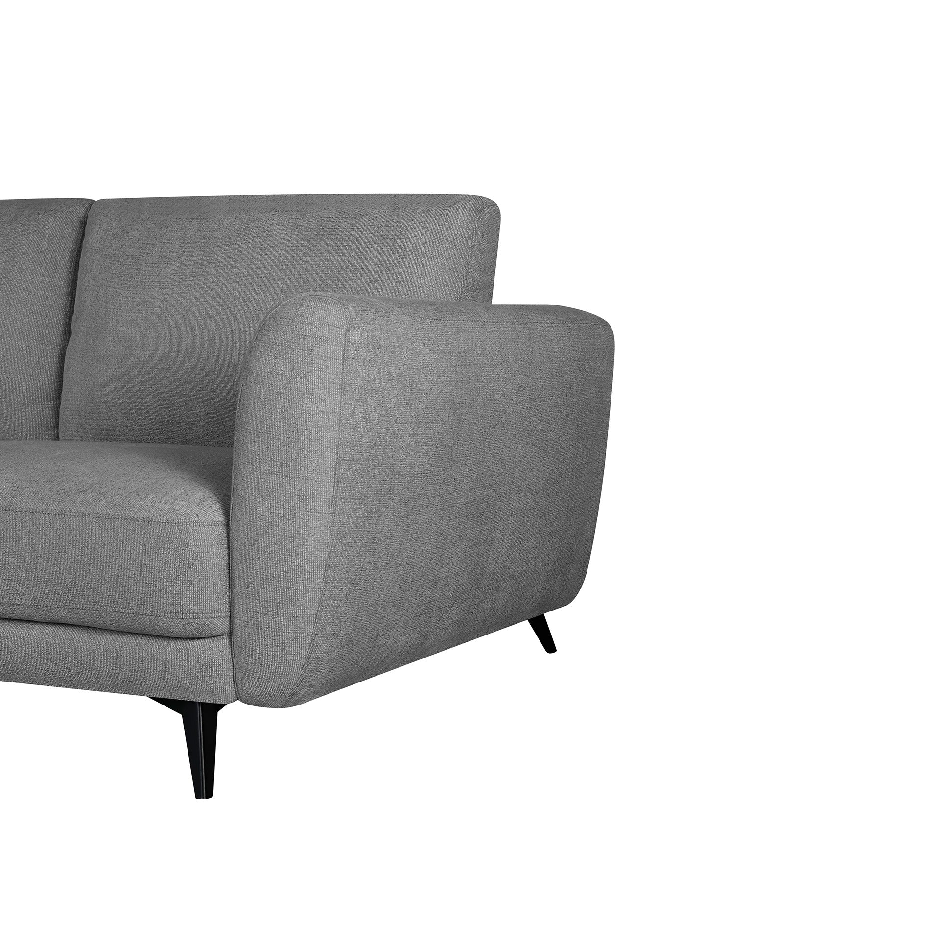 Rivel Chenille 3 Seater Sofa - Ash Grey - Image 11