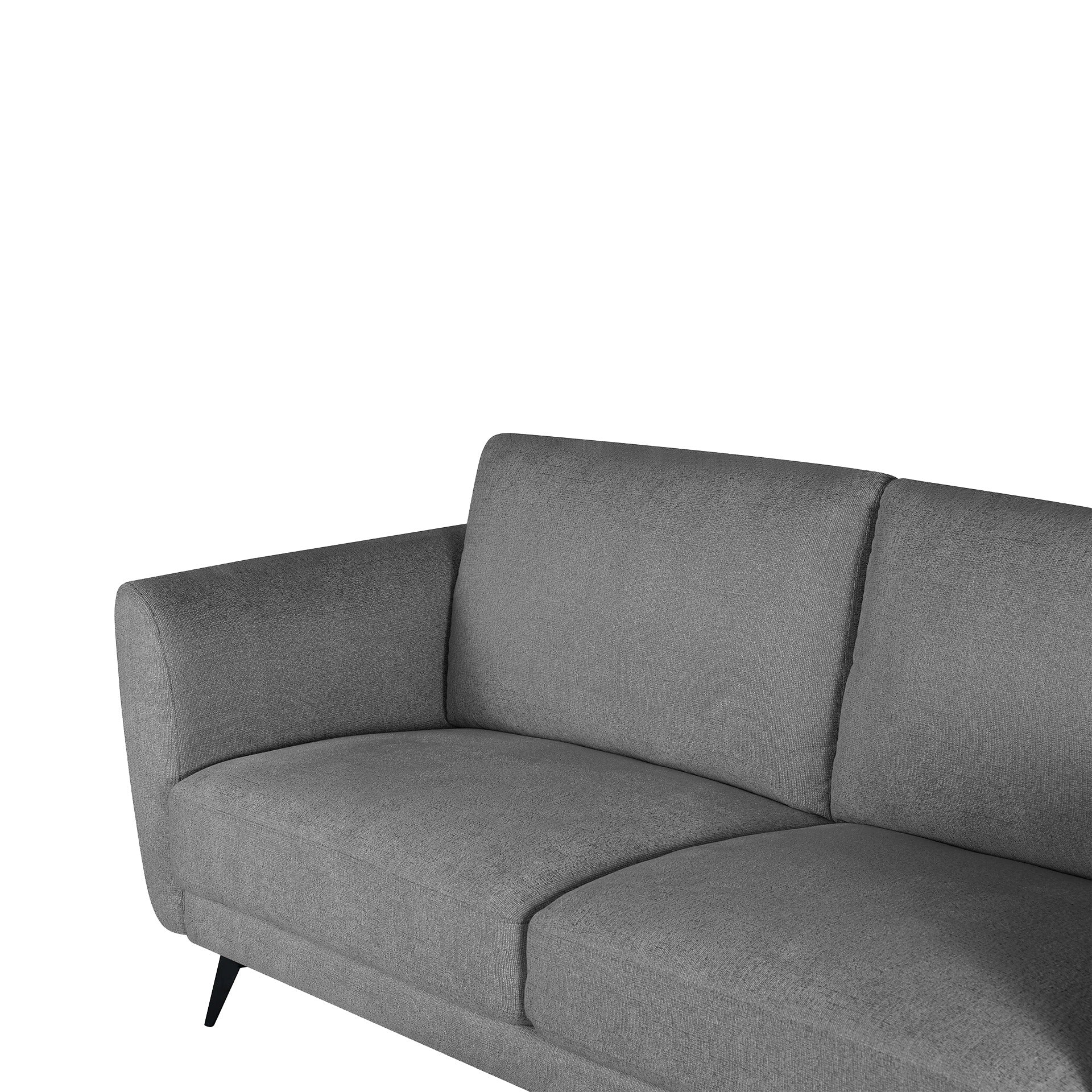 Rivel Chenille 3 Seater Sofa - Ash Grey - Image 12