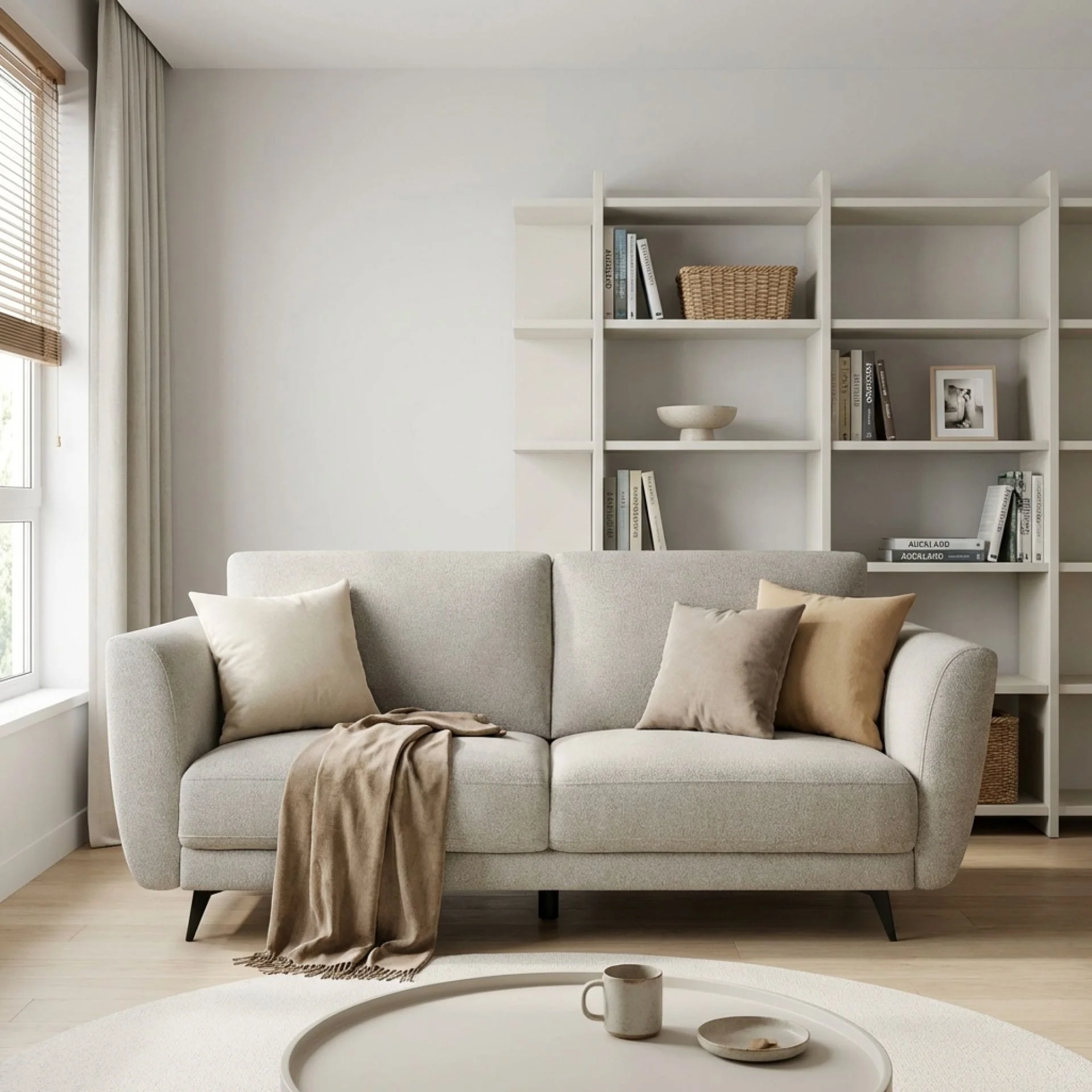 Rivel Chenille 3 Seater Sofa - Beige - Image 4