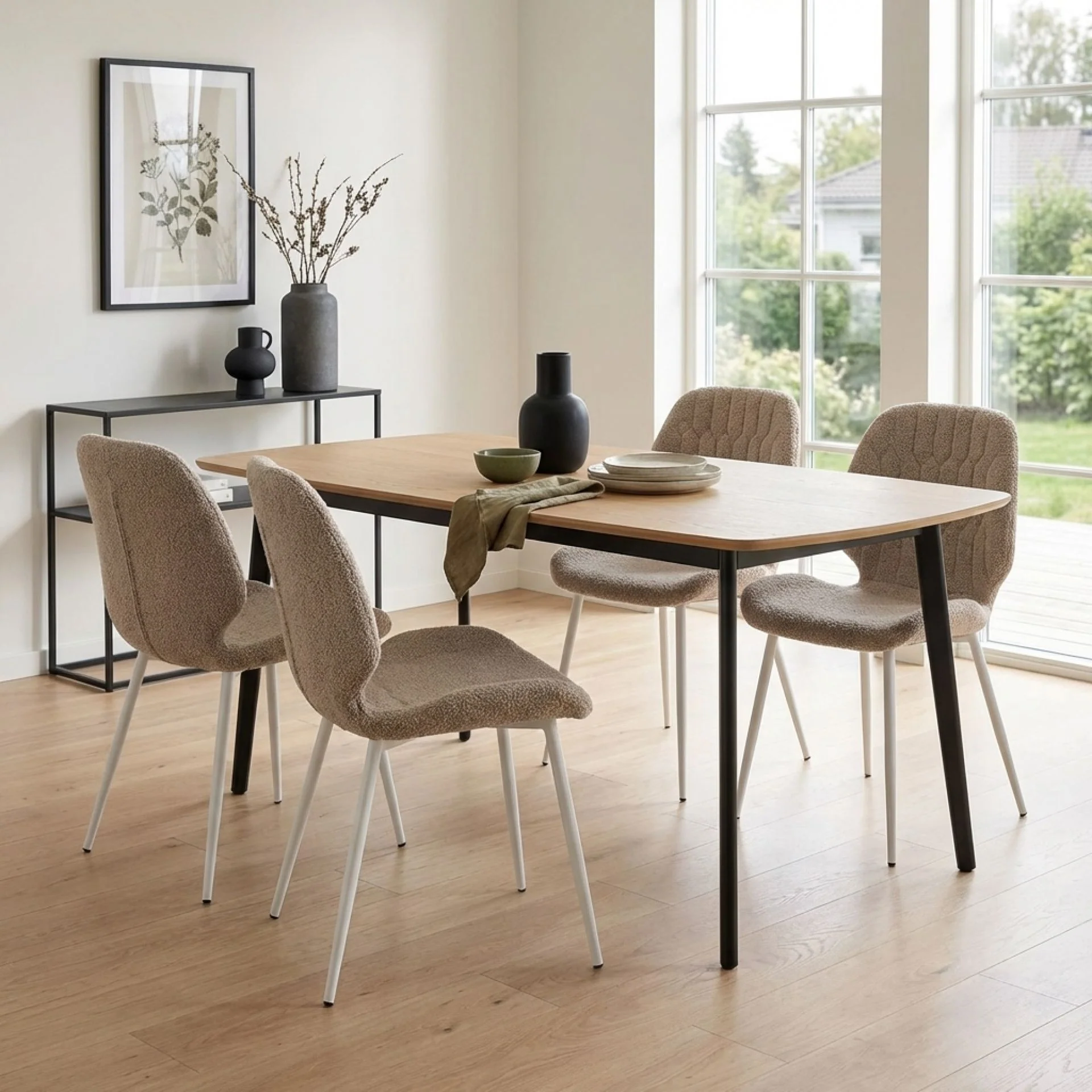River Fabric Dining Chair - Set of 4 - Grey - Image 5