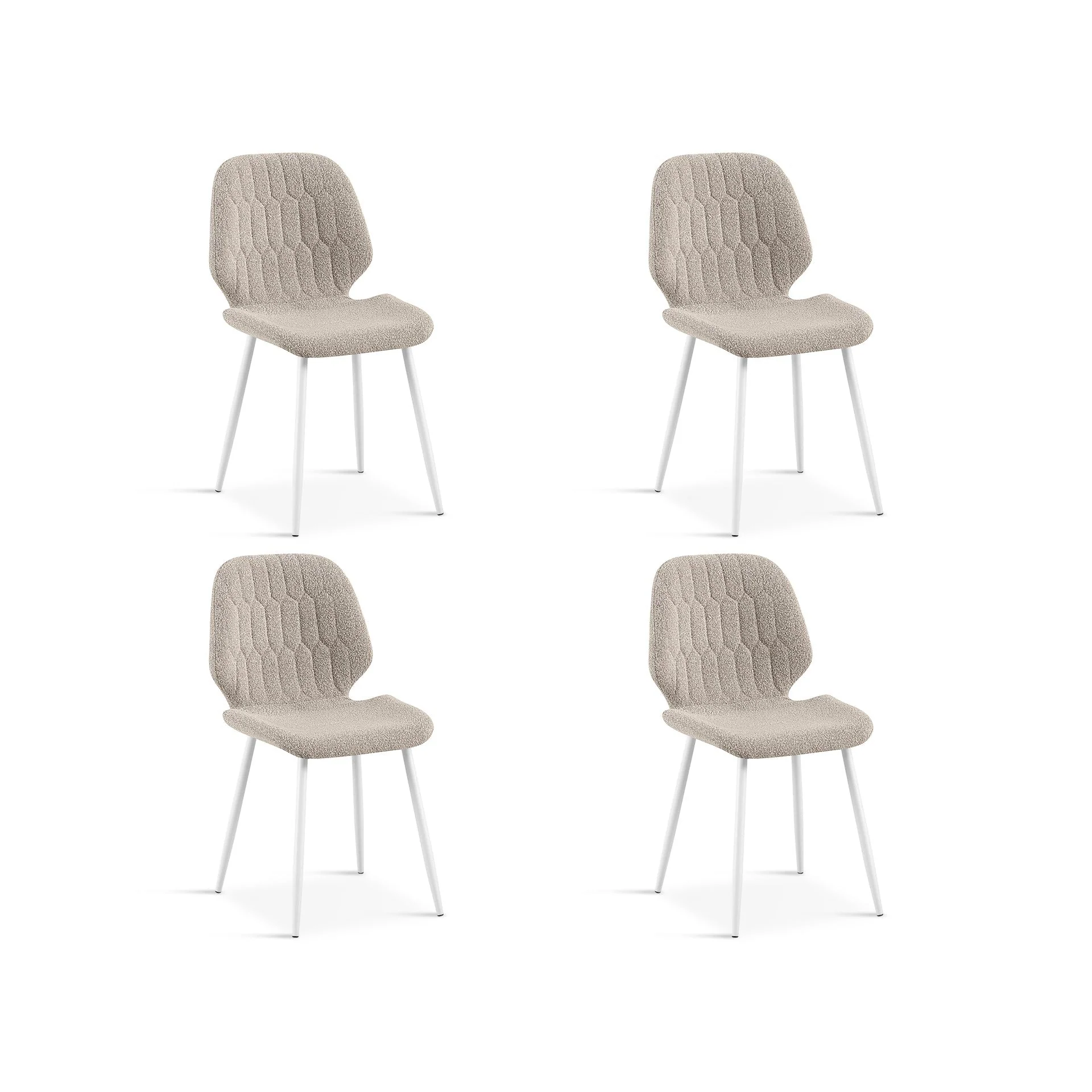 River Fabric Dining Chair - Set of 4 - Grey - Image 7