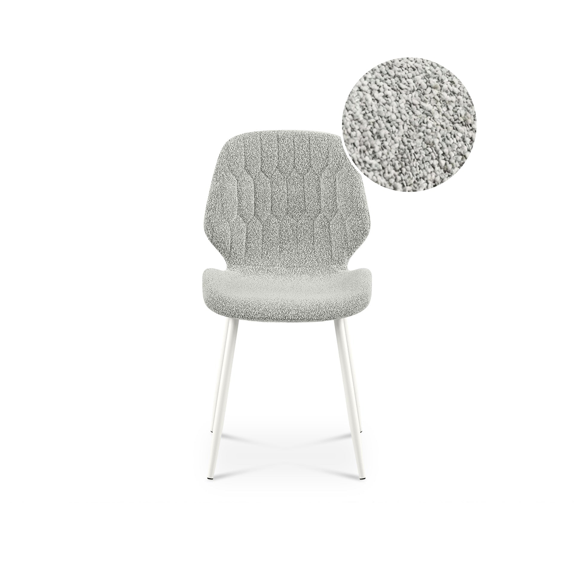 River Fabric Dining Chair - Set of 4 - Light Grey - Image 7