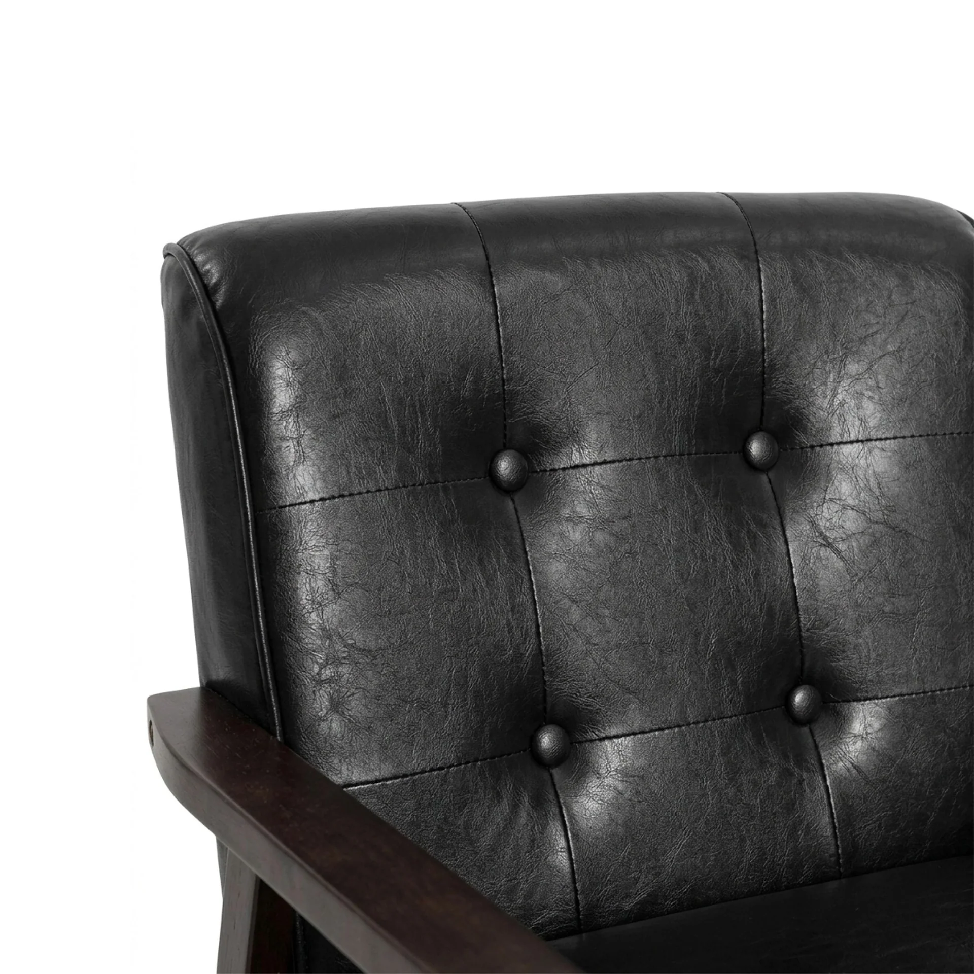 Ronan PU Armchair - Black - Image 12