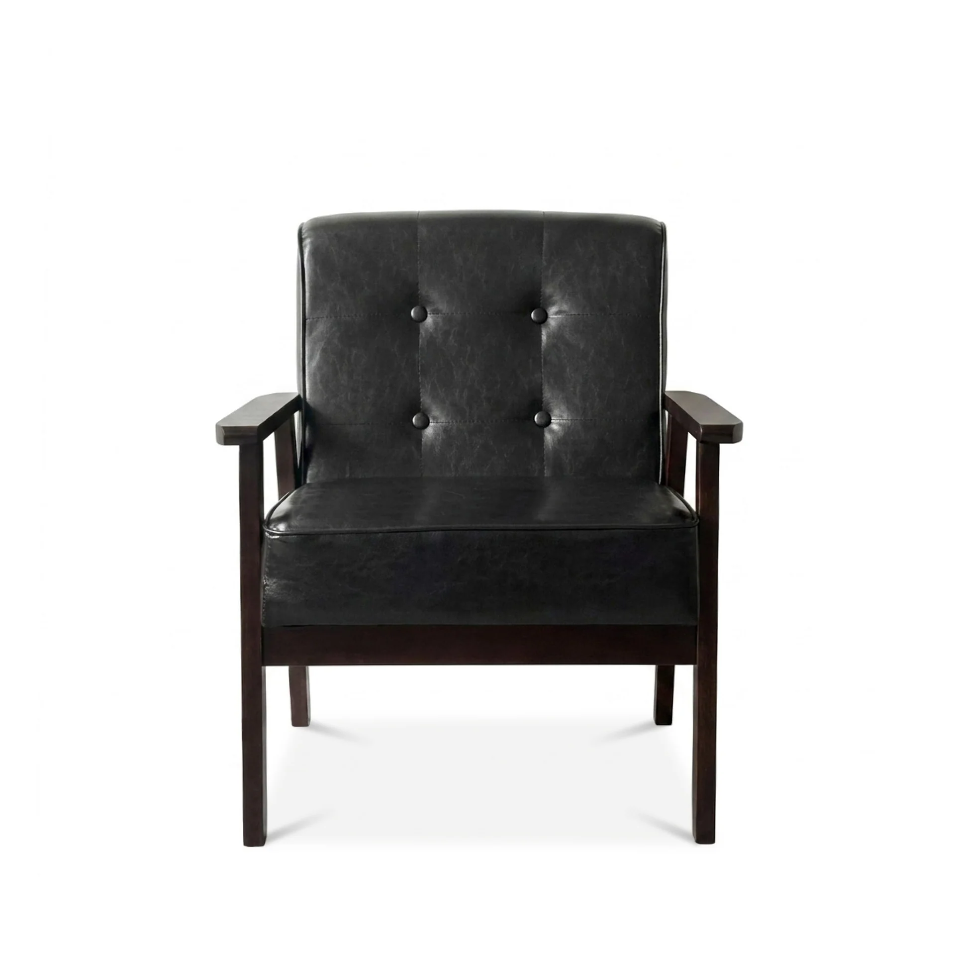 Ronan PU Armchair - Black - Image 9