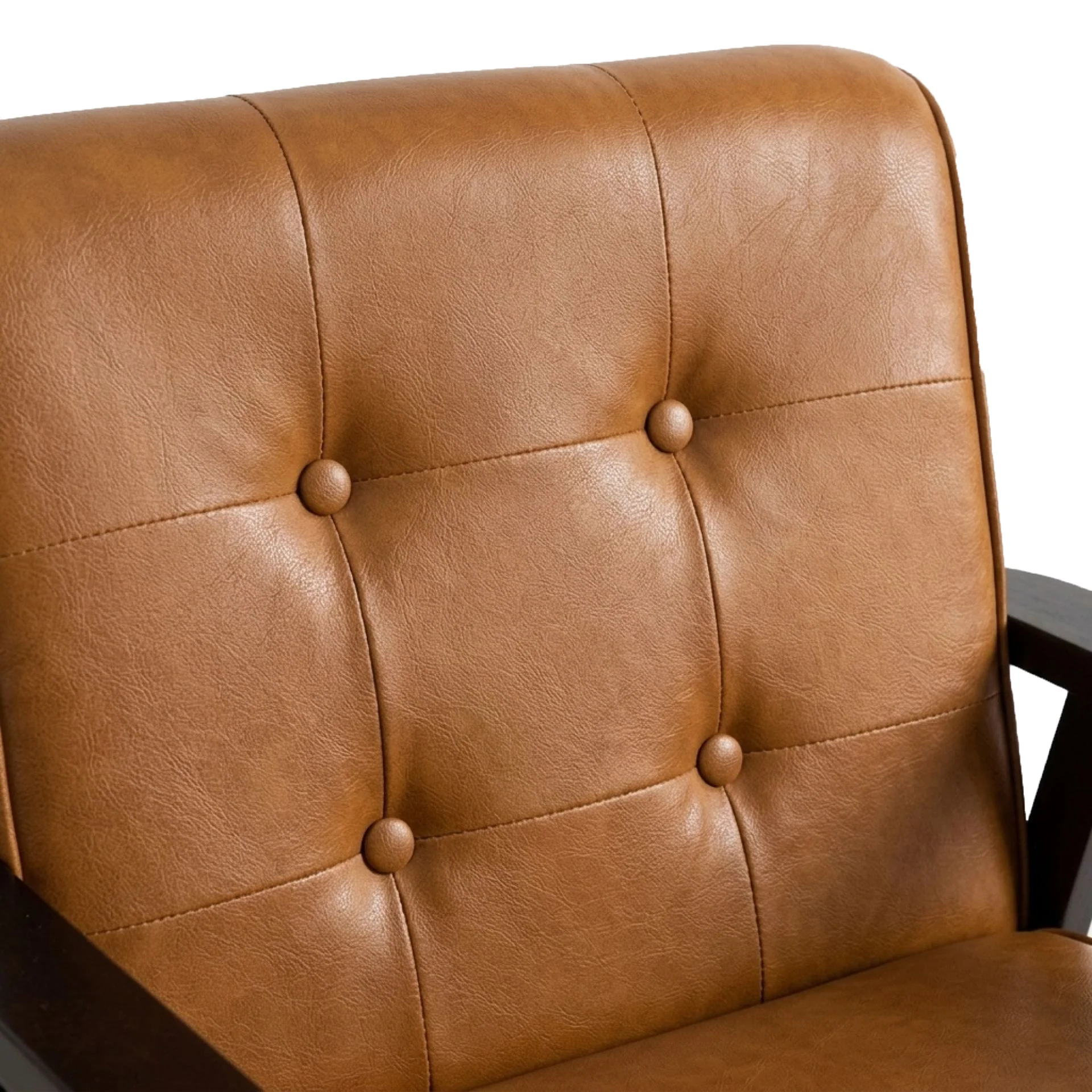 Ronan PU Armchair - Brown - Image 14
