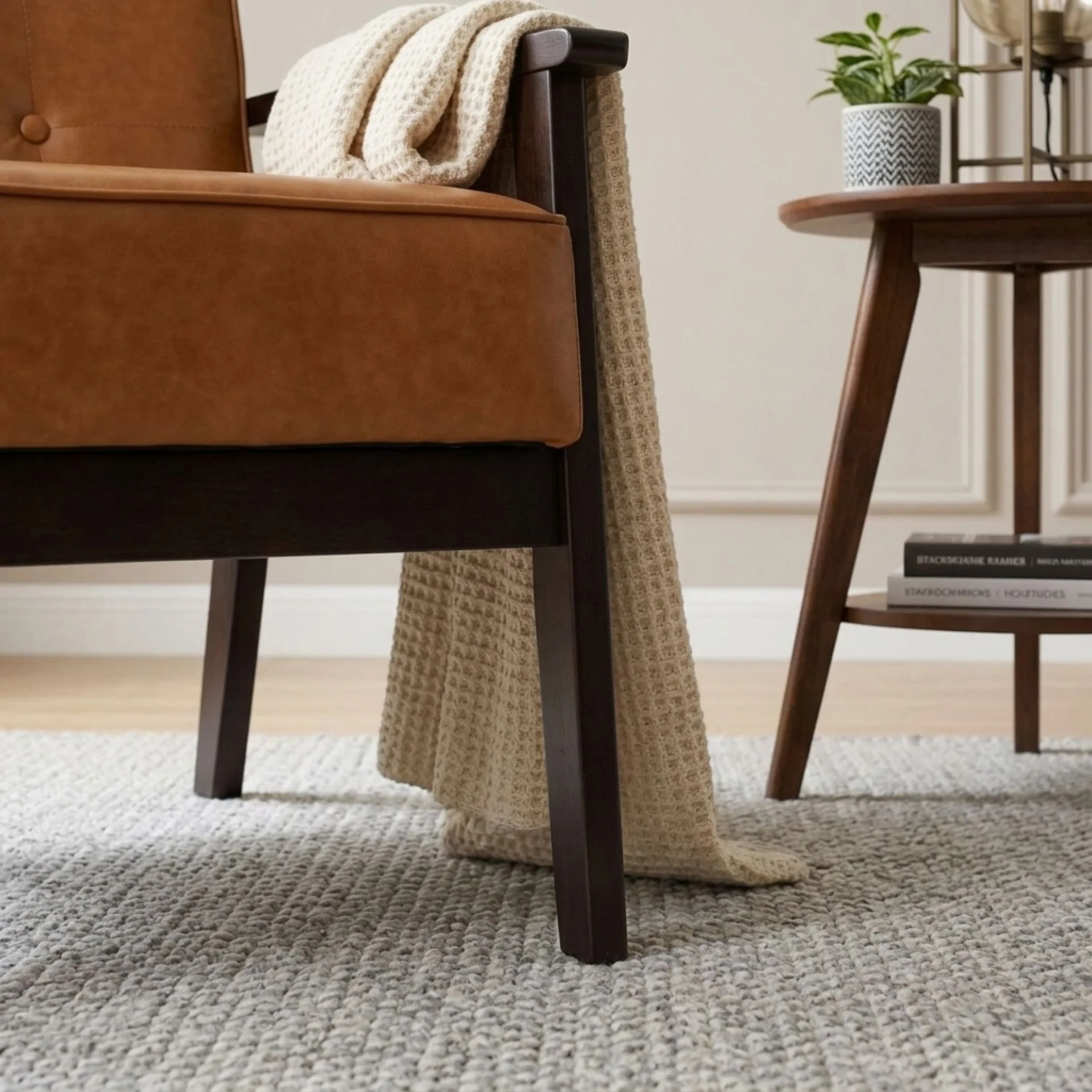 Ronan PU Armchair - Brown - Image 9