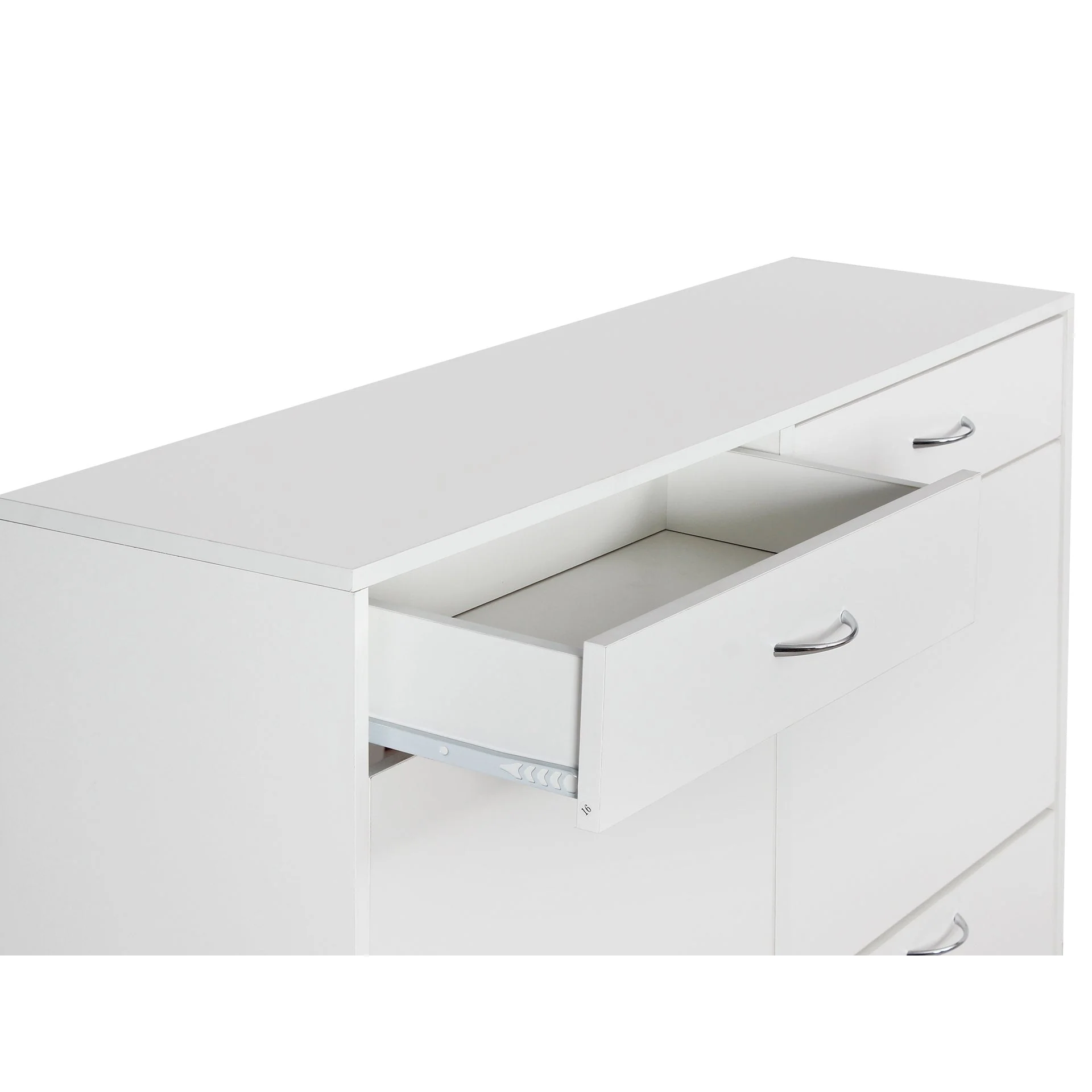 Rotoroa 6 Drawer Shoe Cabinet Storage - White - Image 11