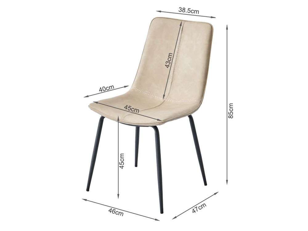 ROWAN 4PCS Dining Chair - BEIGE - Image 12