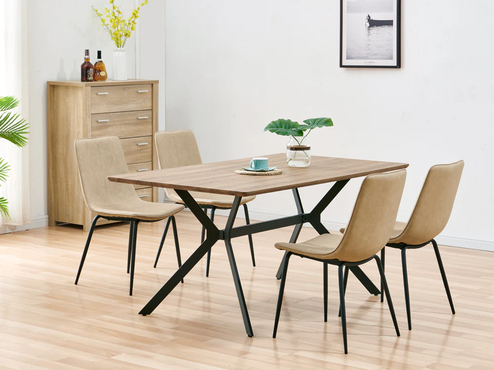 ROWAN 4PCS Dining Chair - BEIGE - Image 2