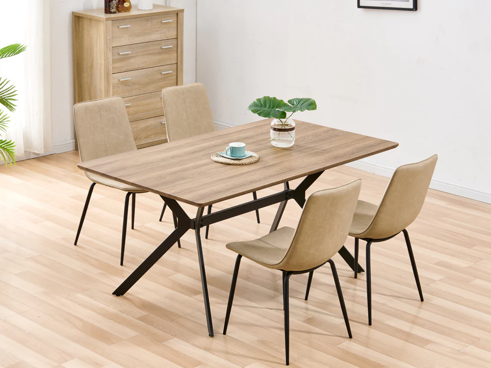 ROWAN 4PCS Dining Chair - BEIGE - Image 3