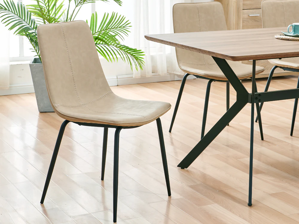 ROWAN 4PCS Dining Chair - BEIGE - Image 4
