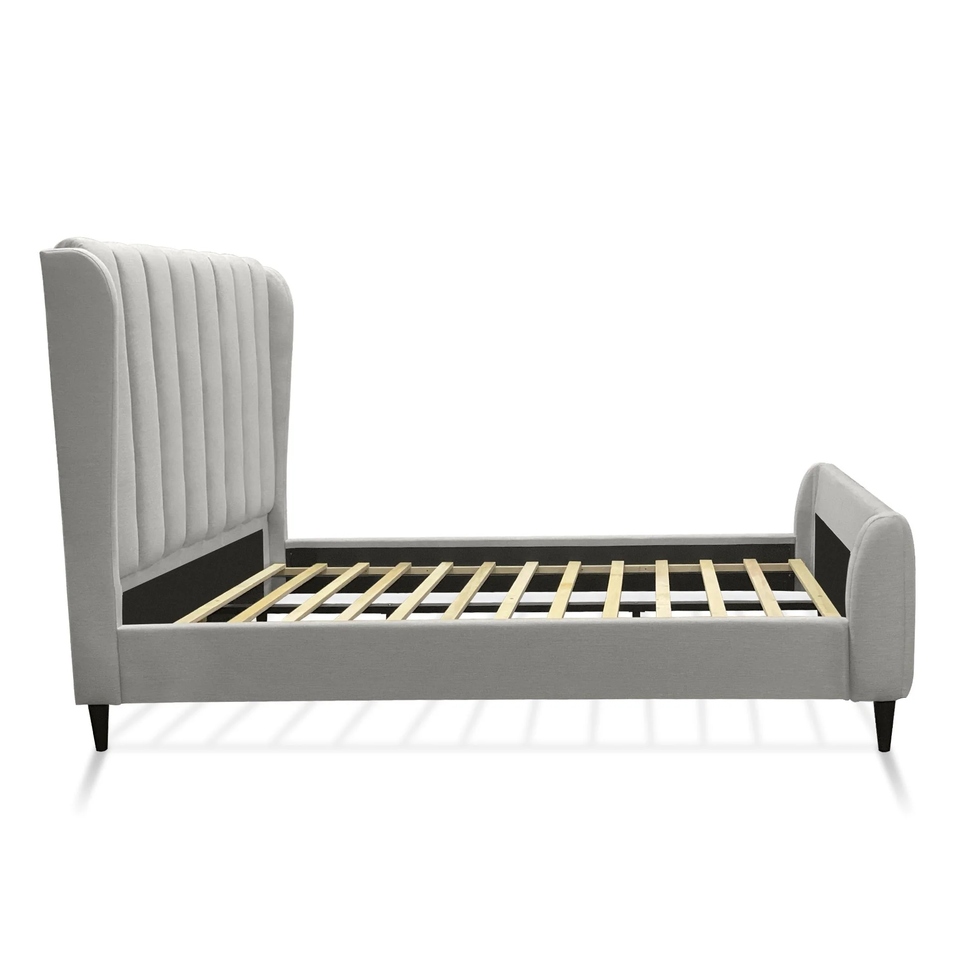 Royal Queen Bed Frame - Oat White - Image 5