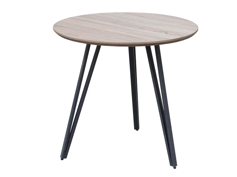 ROYCE Dining Table Round 80x75cm - Oak - Image 3