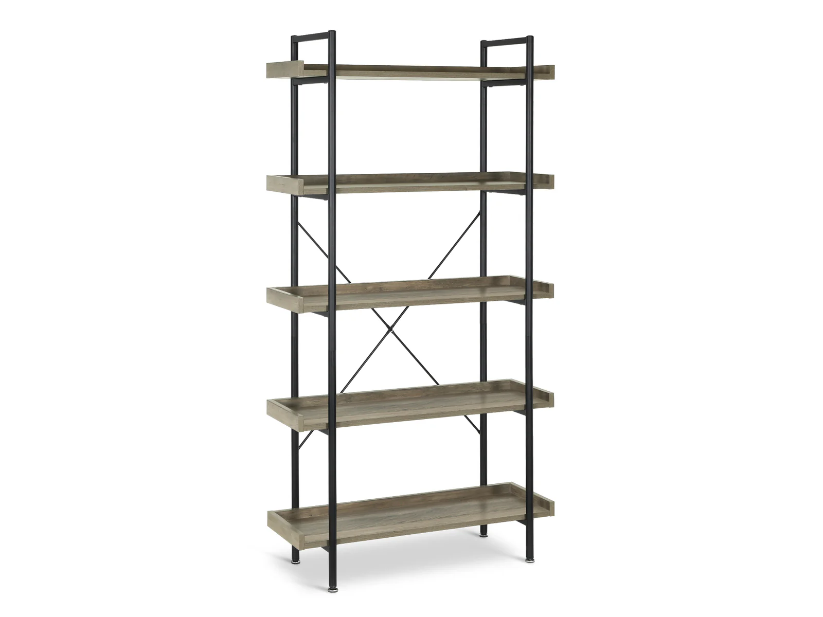 RUDOLF 5 Tier Bookshelf - Oak - Image 2