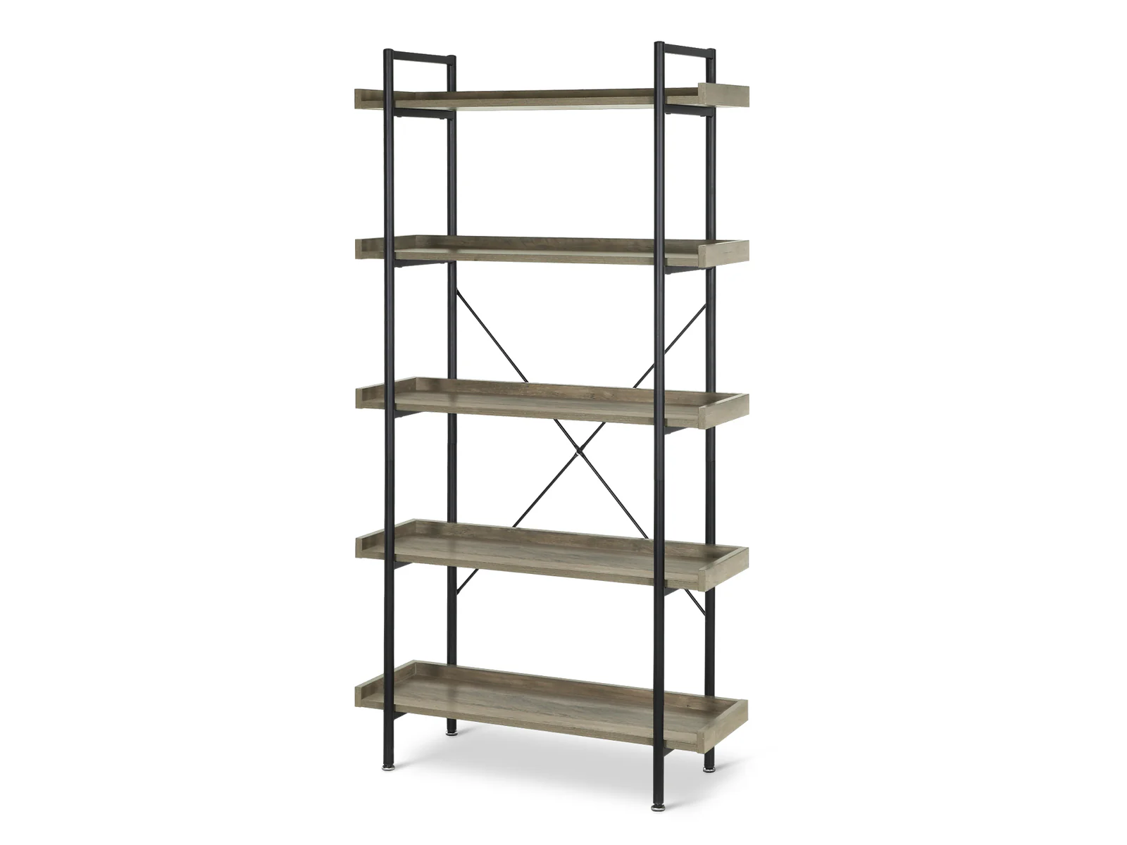 RUDOLF 5 Tier Bookshelf - Oak - Image 5
