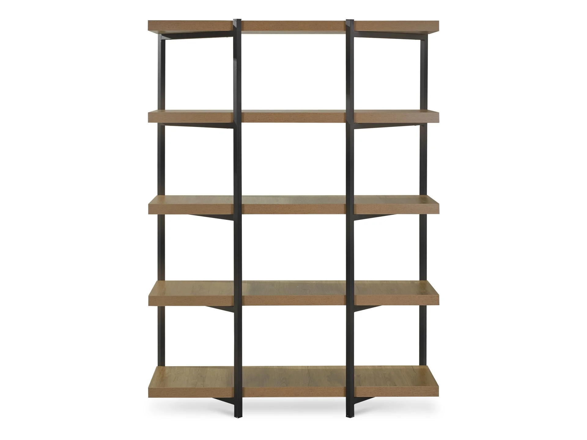 Rukwa Wooden Bookshelf 160cm - Oak - Image 10