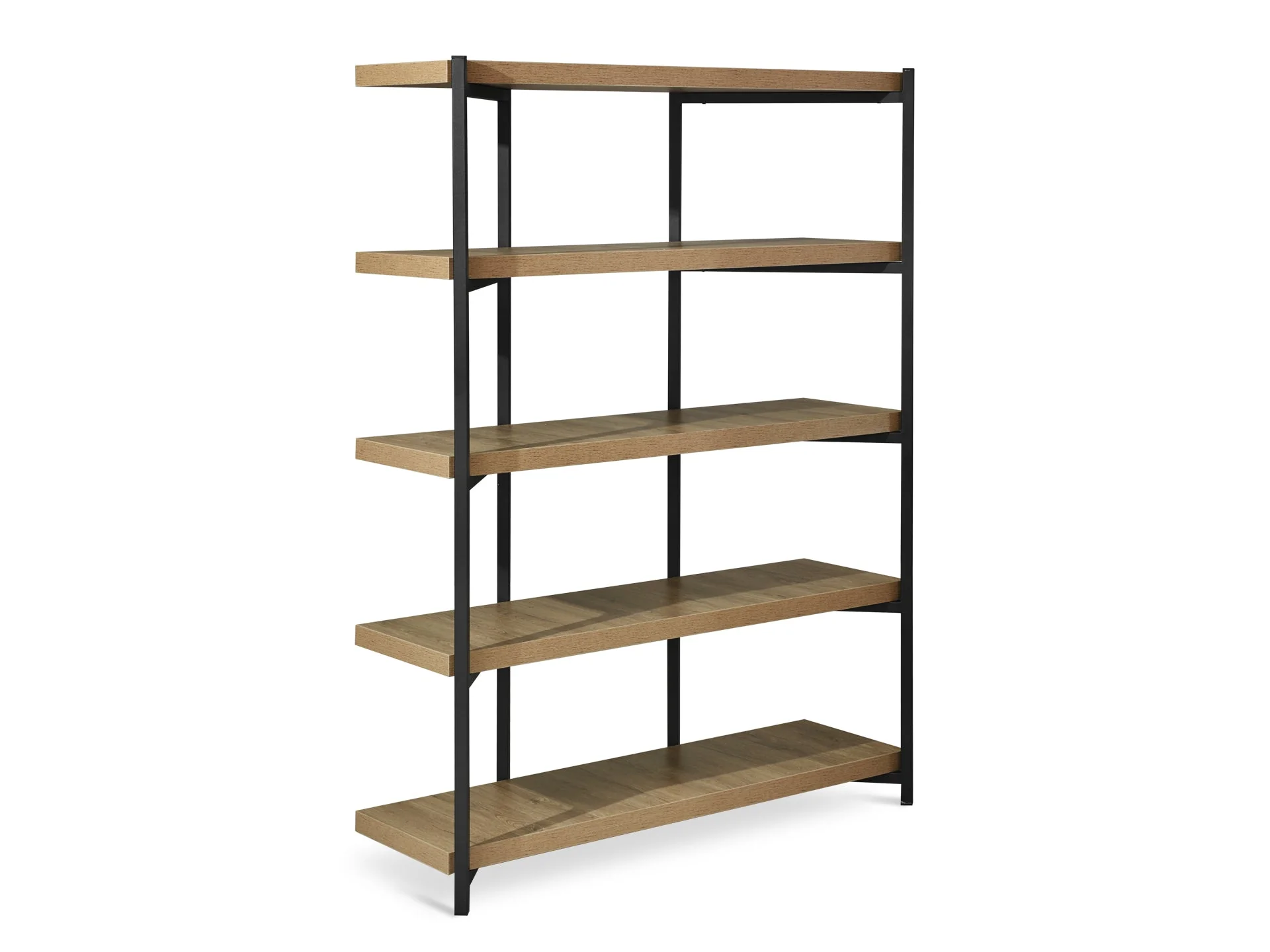 Rukwa Wooden Bookshelf 160cm - Oak - Image 8