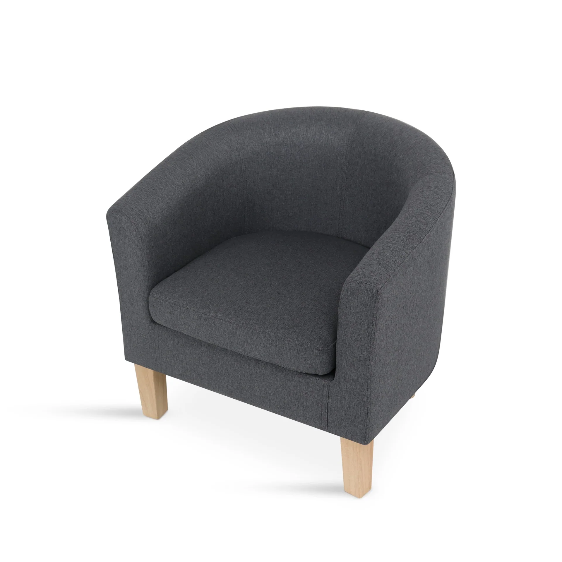 Ryan Linen Armchair - Dark Grey - Image 10