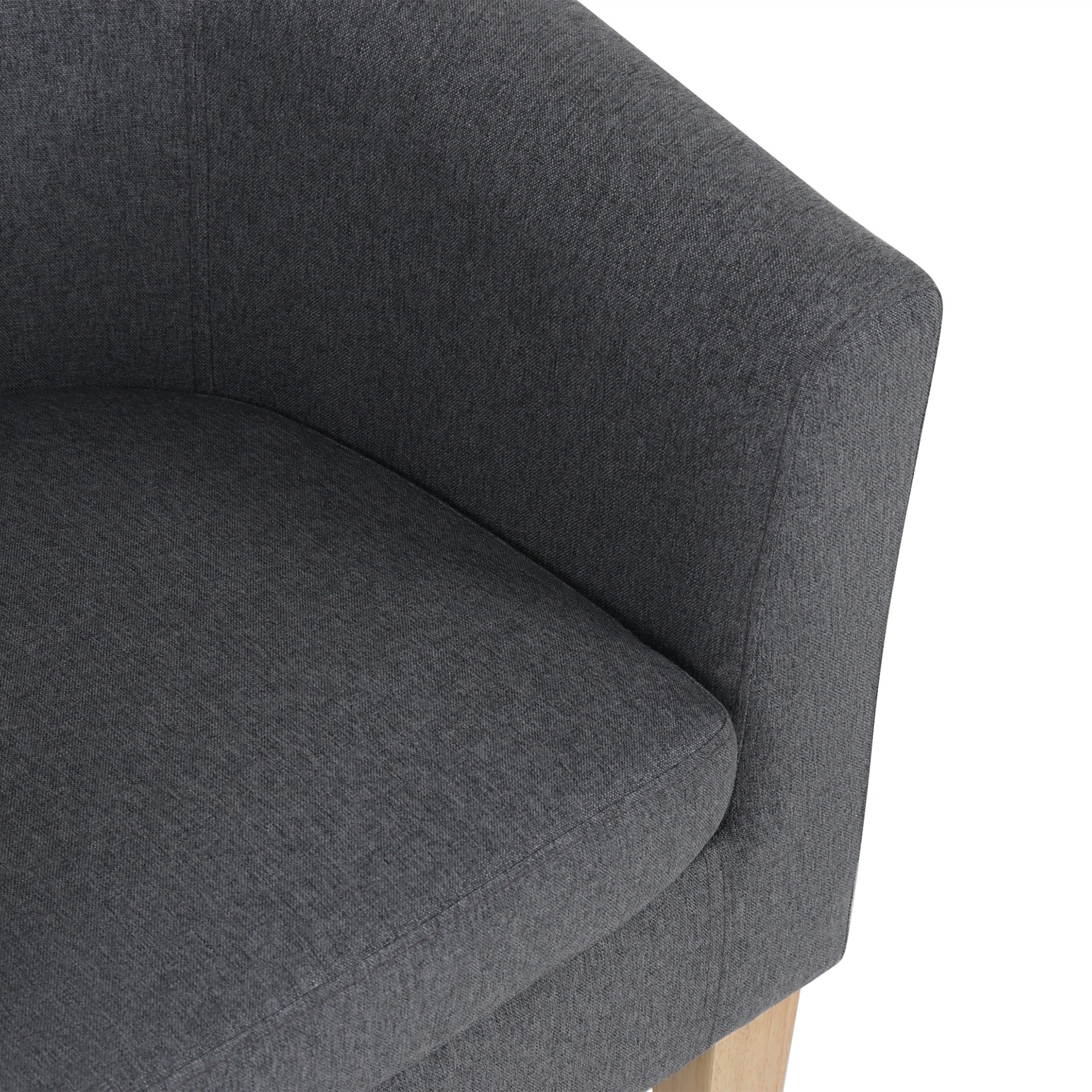 Ryan Linen Armchair - Dark Grey - Image 13
