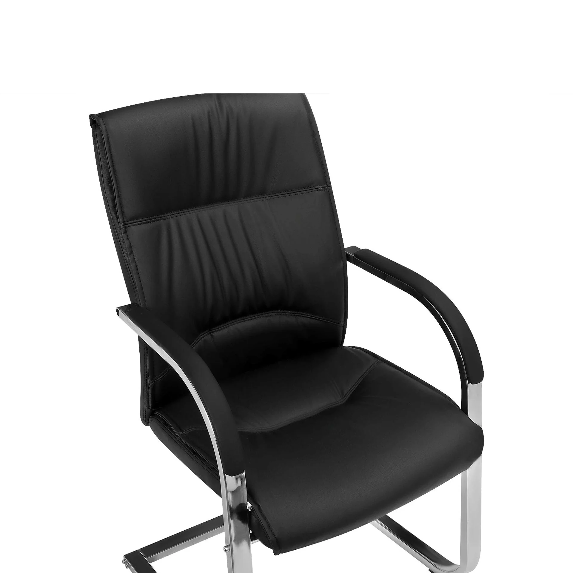 Ryder PU Leather Cantilever Office Chair - Black - Image 5