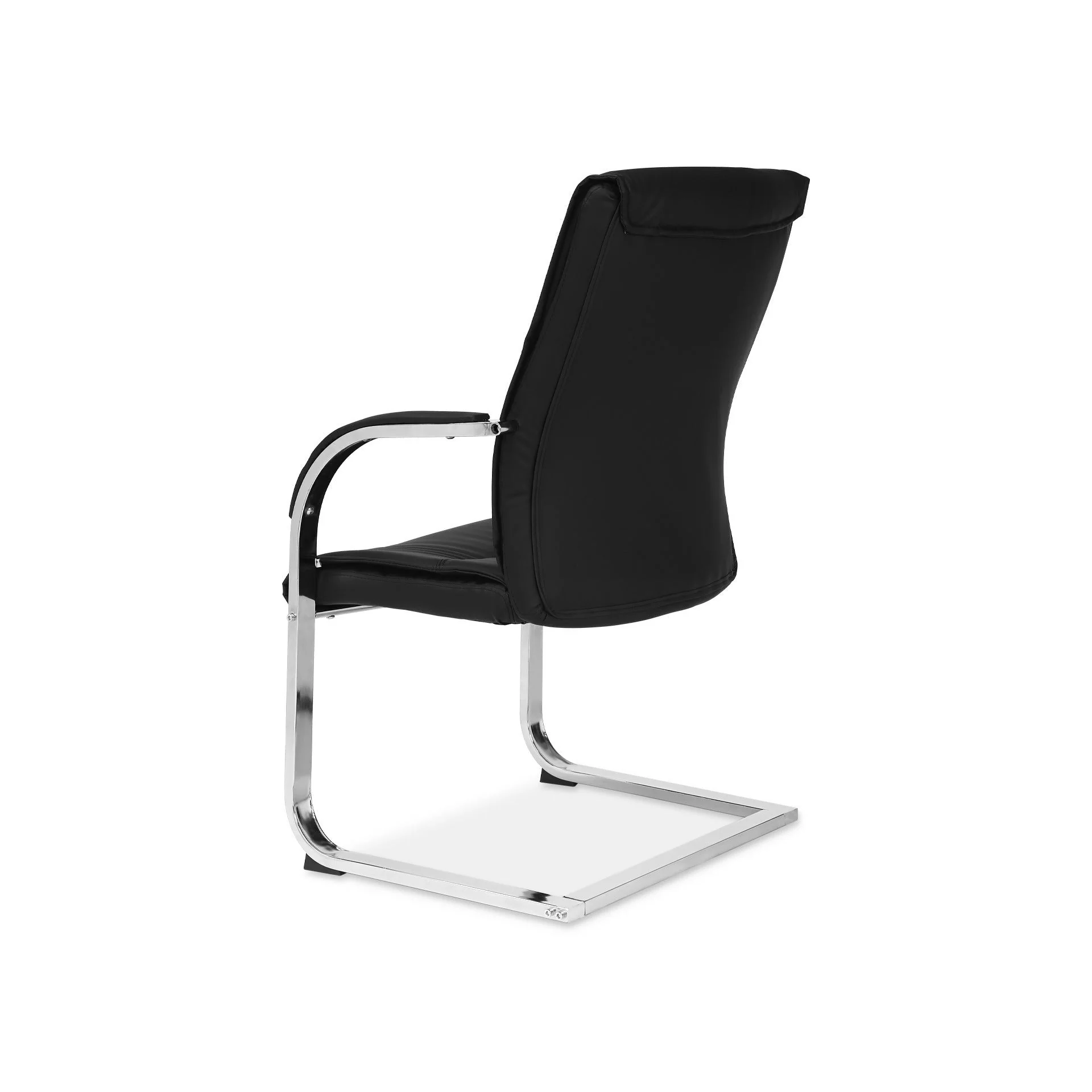 Ryder PU Leather Cantilever Office Chair - Black - Image 6