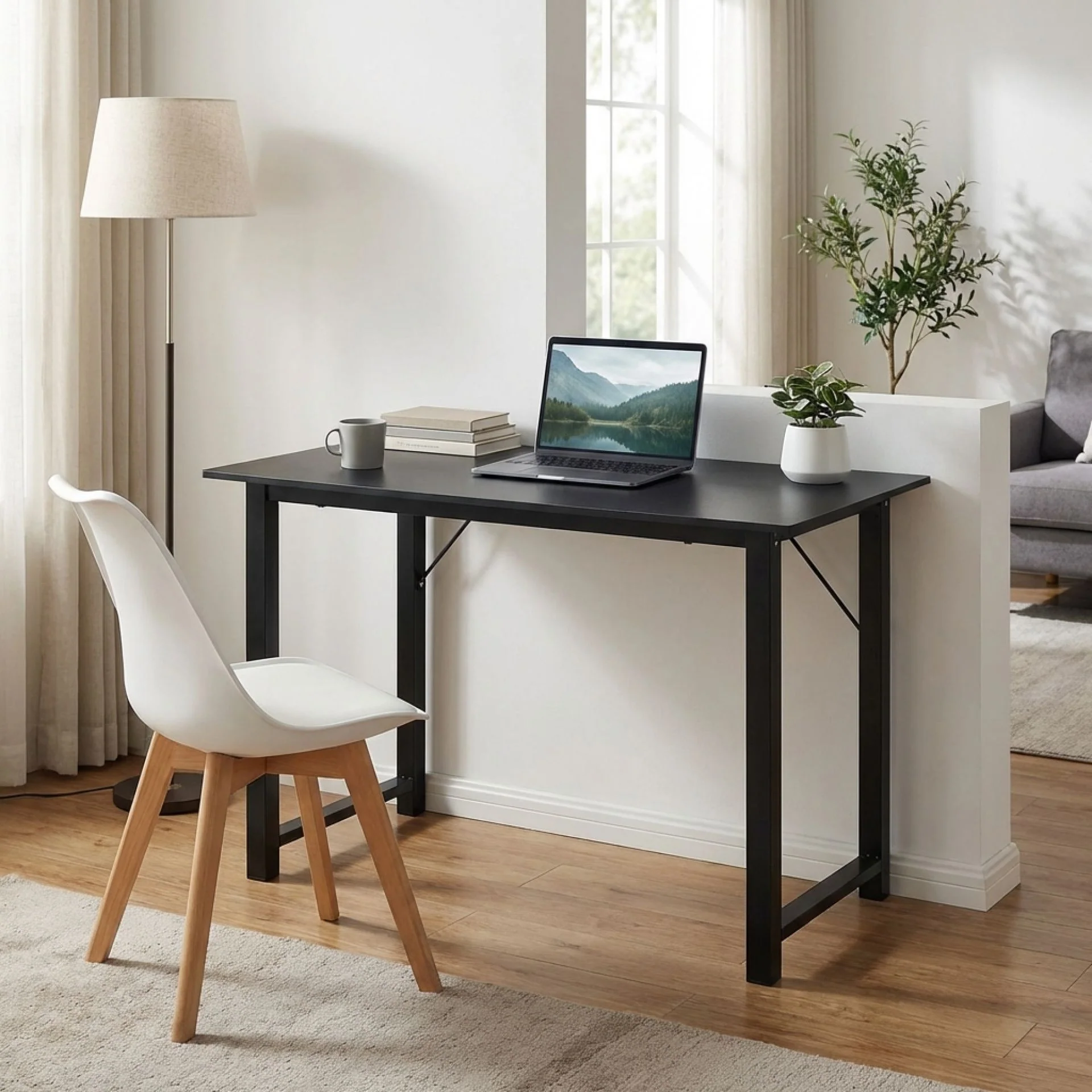 Rylee 100cm Study Desk - Black - Image 4