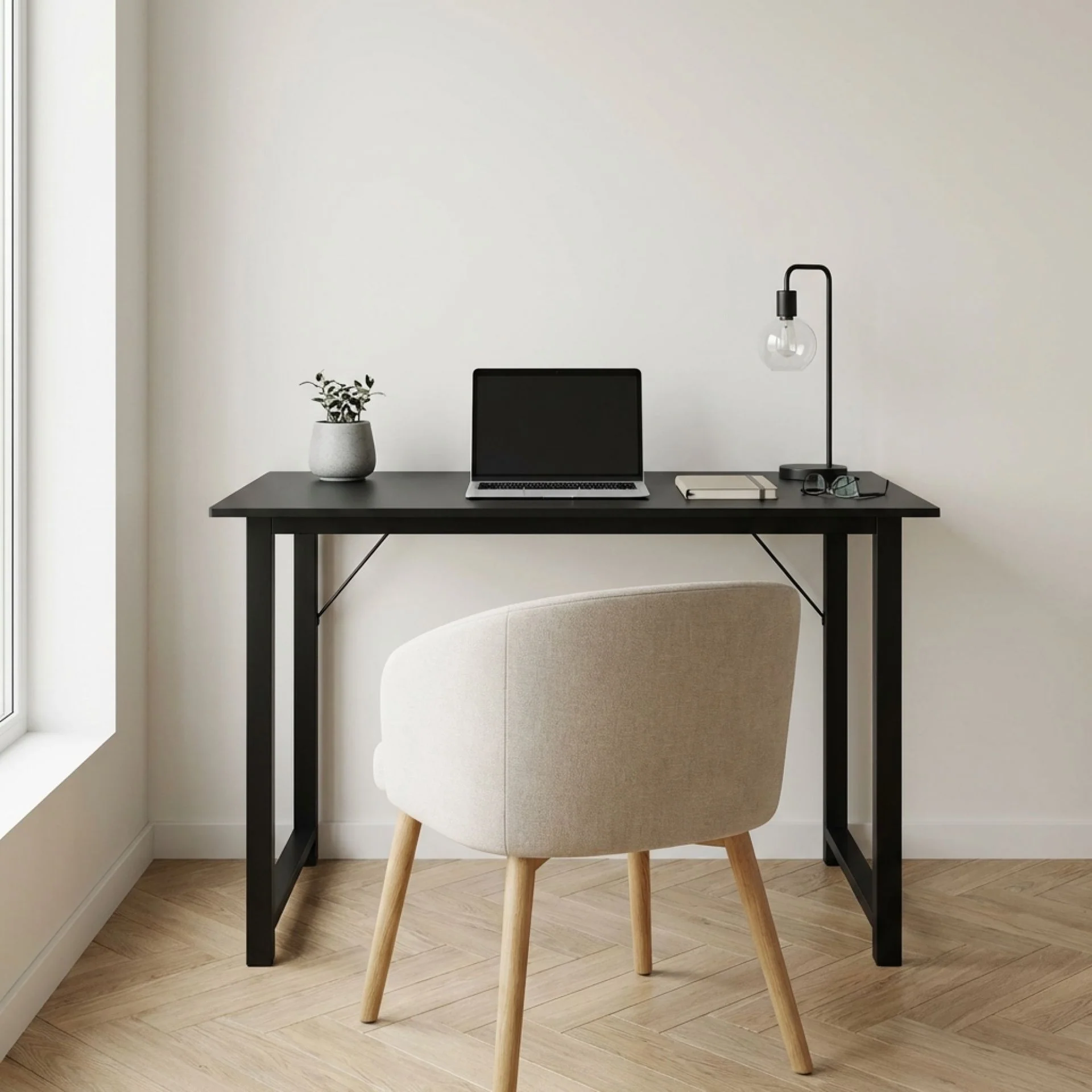 Rylee 100cm Study Desk - Black - Image 5