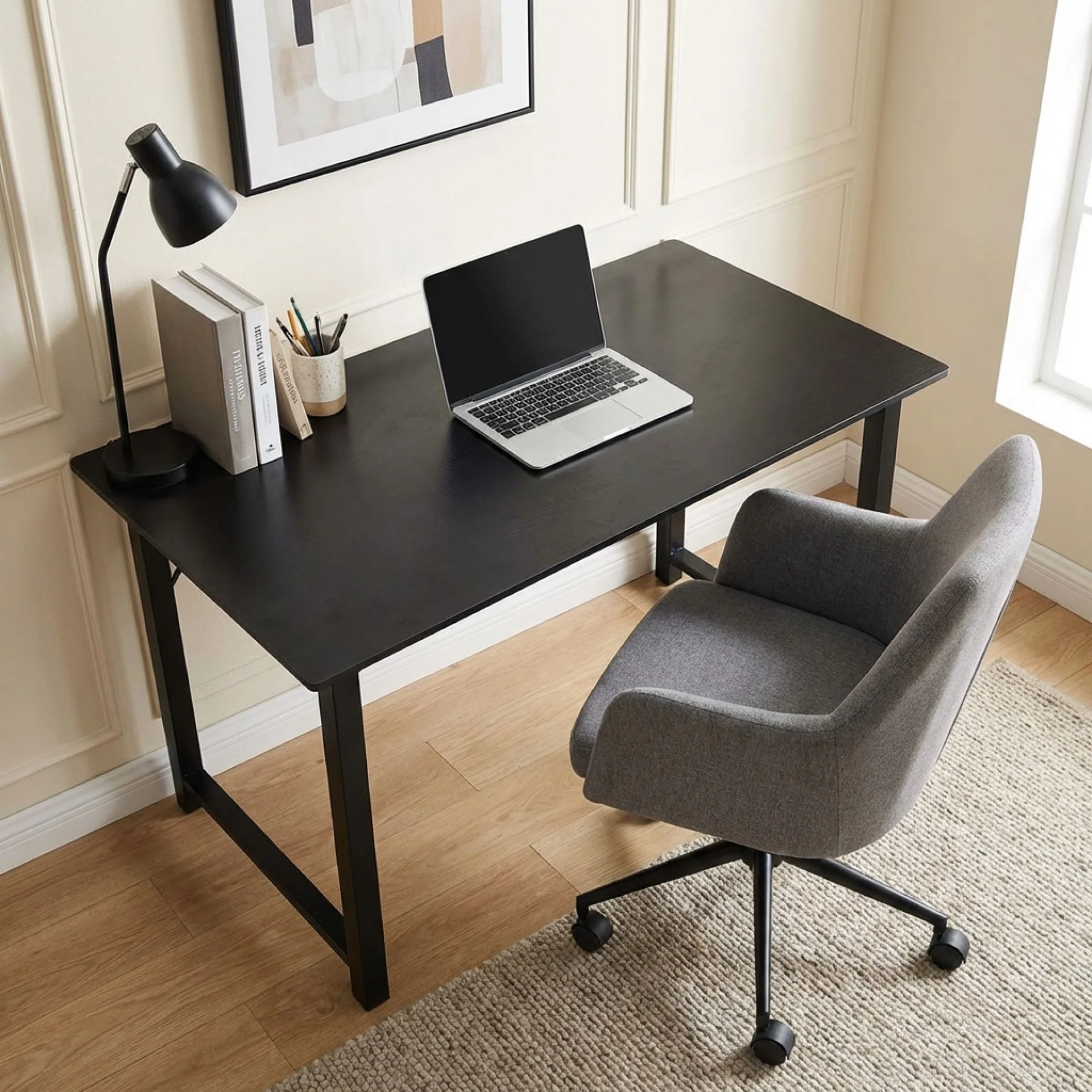 Rylee 120cm Study Desk - Black - Image 5