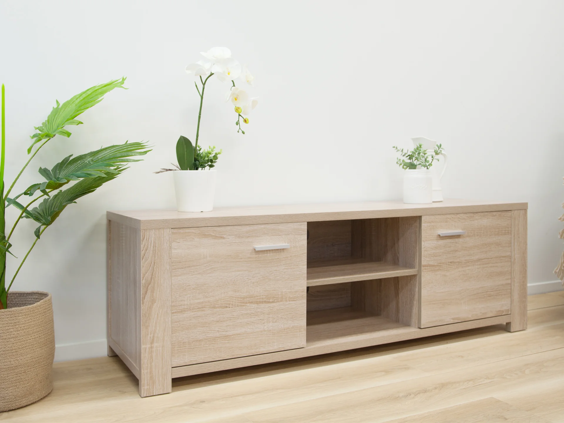 Sagano 1.4m Entertainment Unit - Oak - Image 3