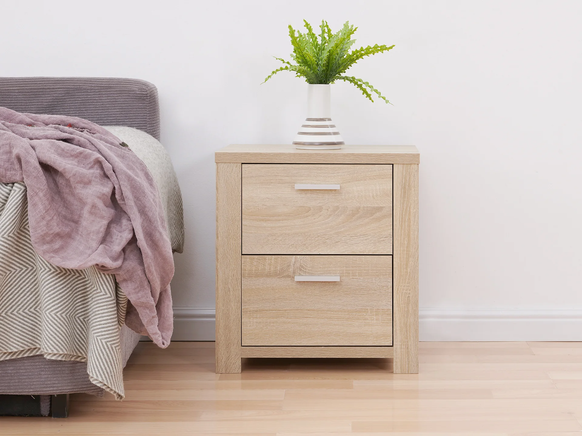 Sagano Bedside Table - Oak - Image 2