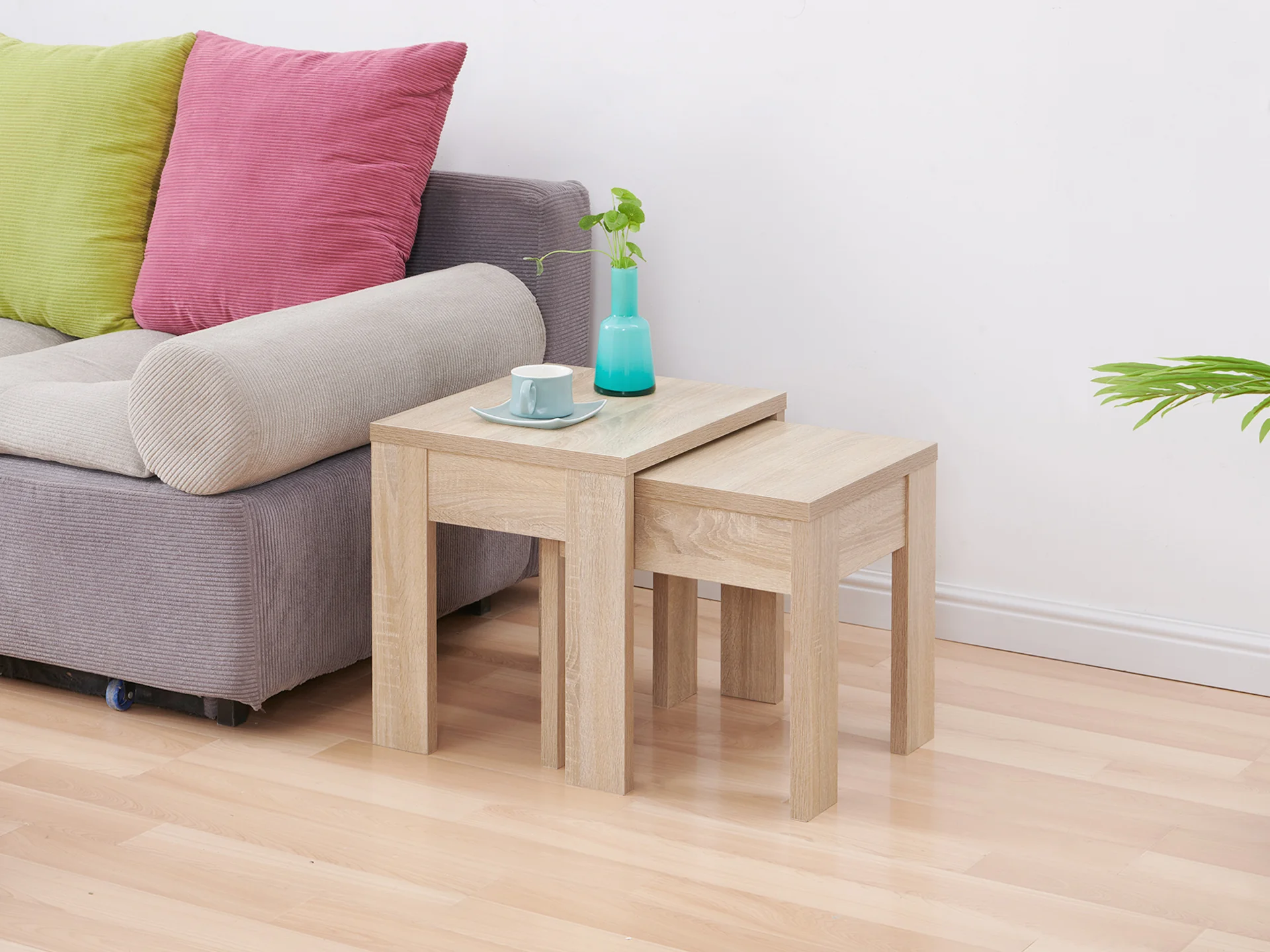 Sagano Nesting Coffee Table 2pcs - Oak - Image 2