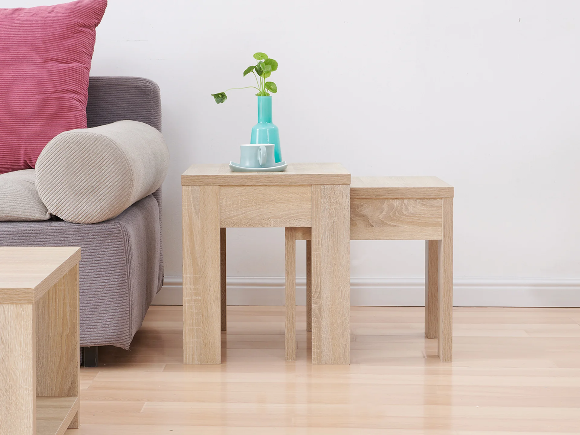 Sagano Nesting Coffee Table 2pcs - Oak - Image 3