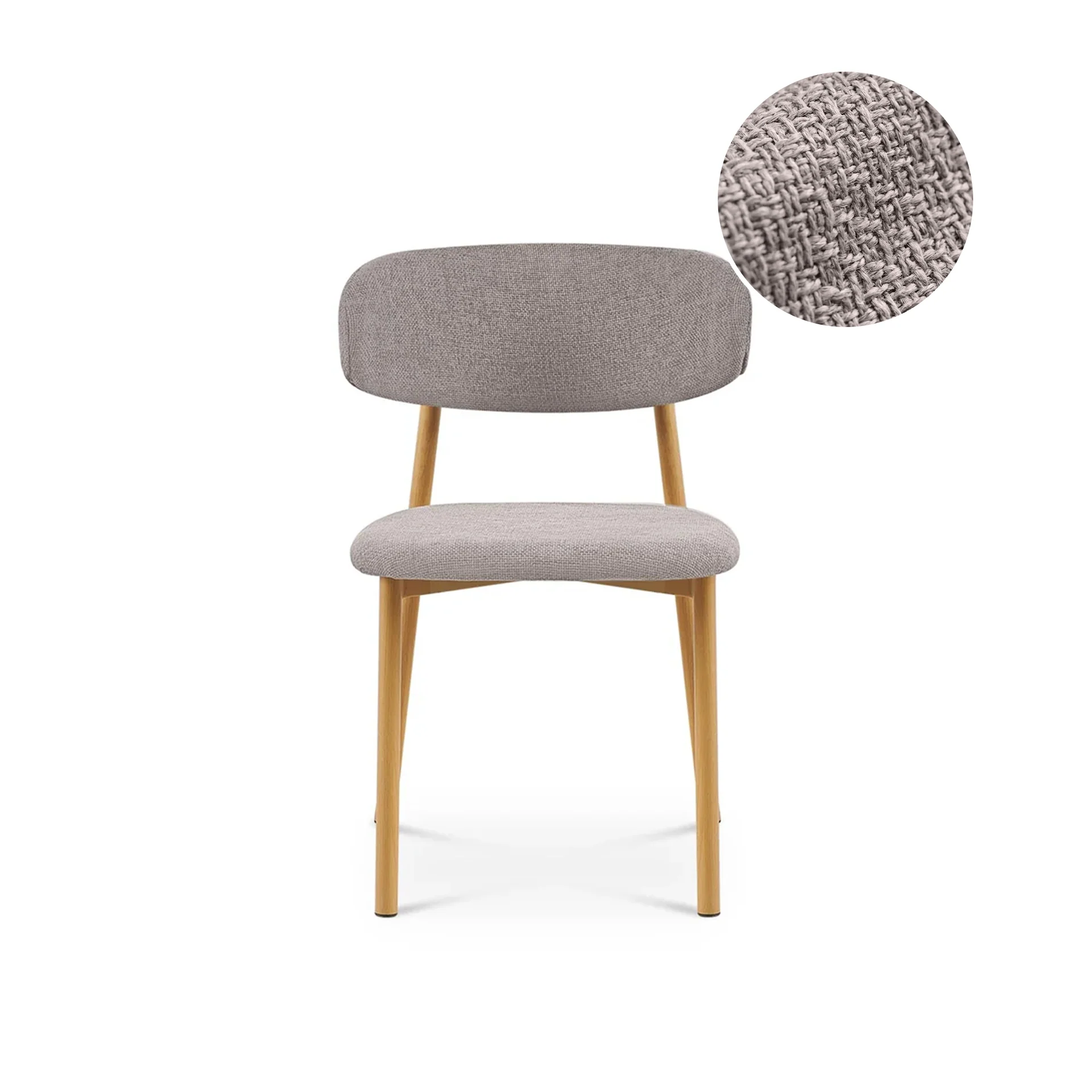 Sam Fabric Dining Chair - Set of 4 - Dark Grey - Image 8