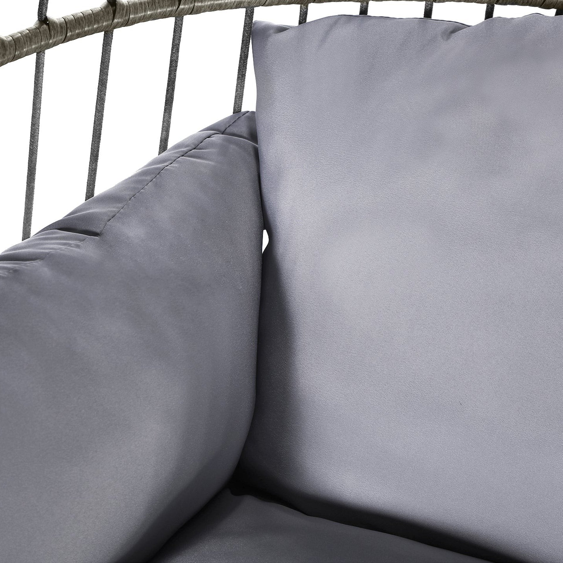 Samos Outdoor Hanging Egg Chair - Natural + Grey - Image 5