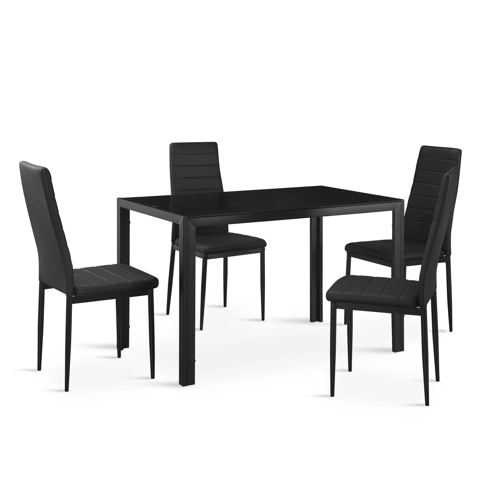 Samuel 5 Piece 1.2m Dining Set - Black - Image 5