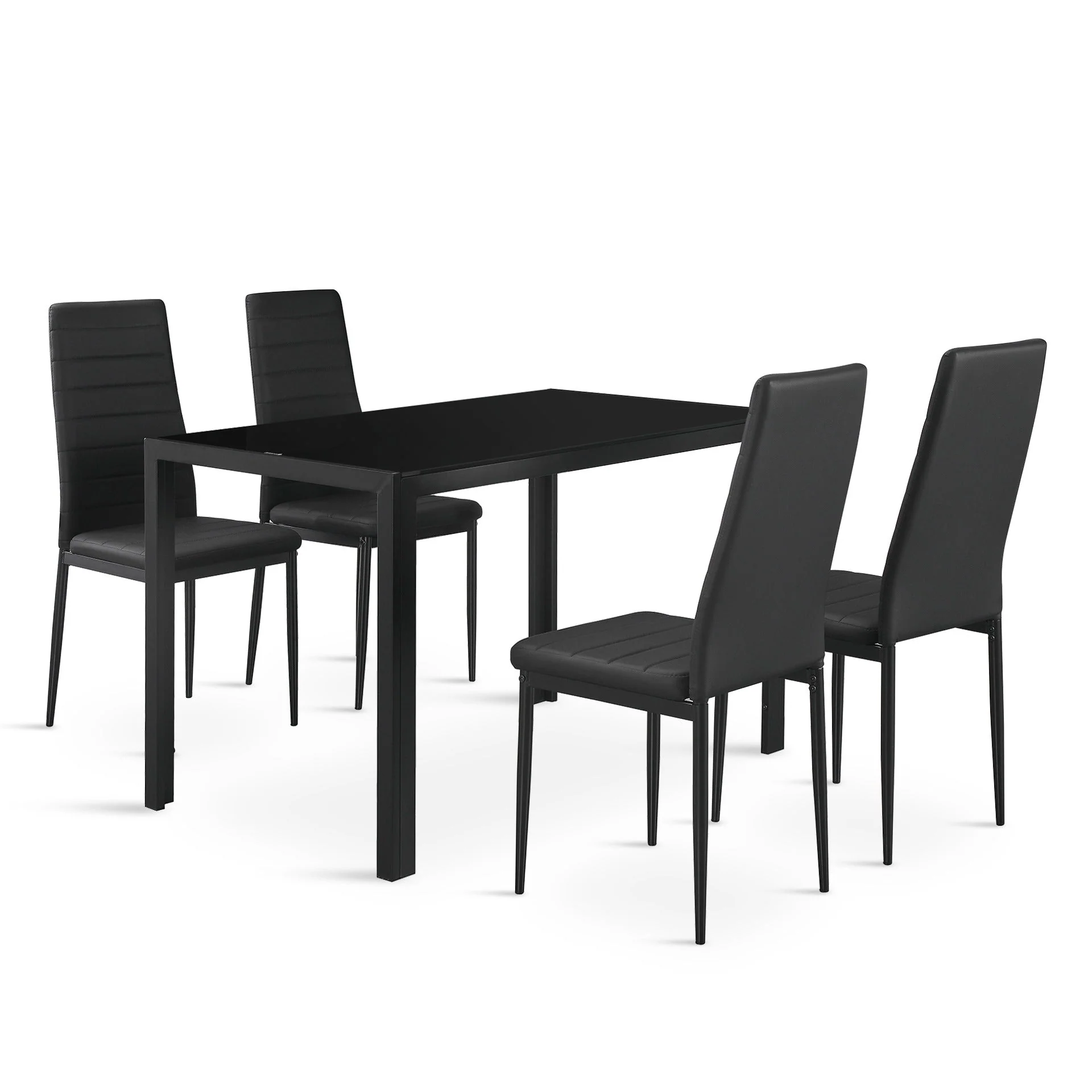 Samuel 5 Piece 1.2m Dining Set - Black - Image 6